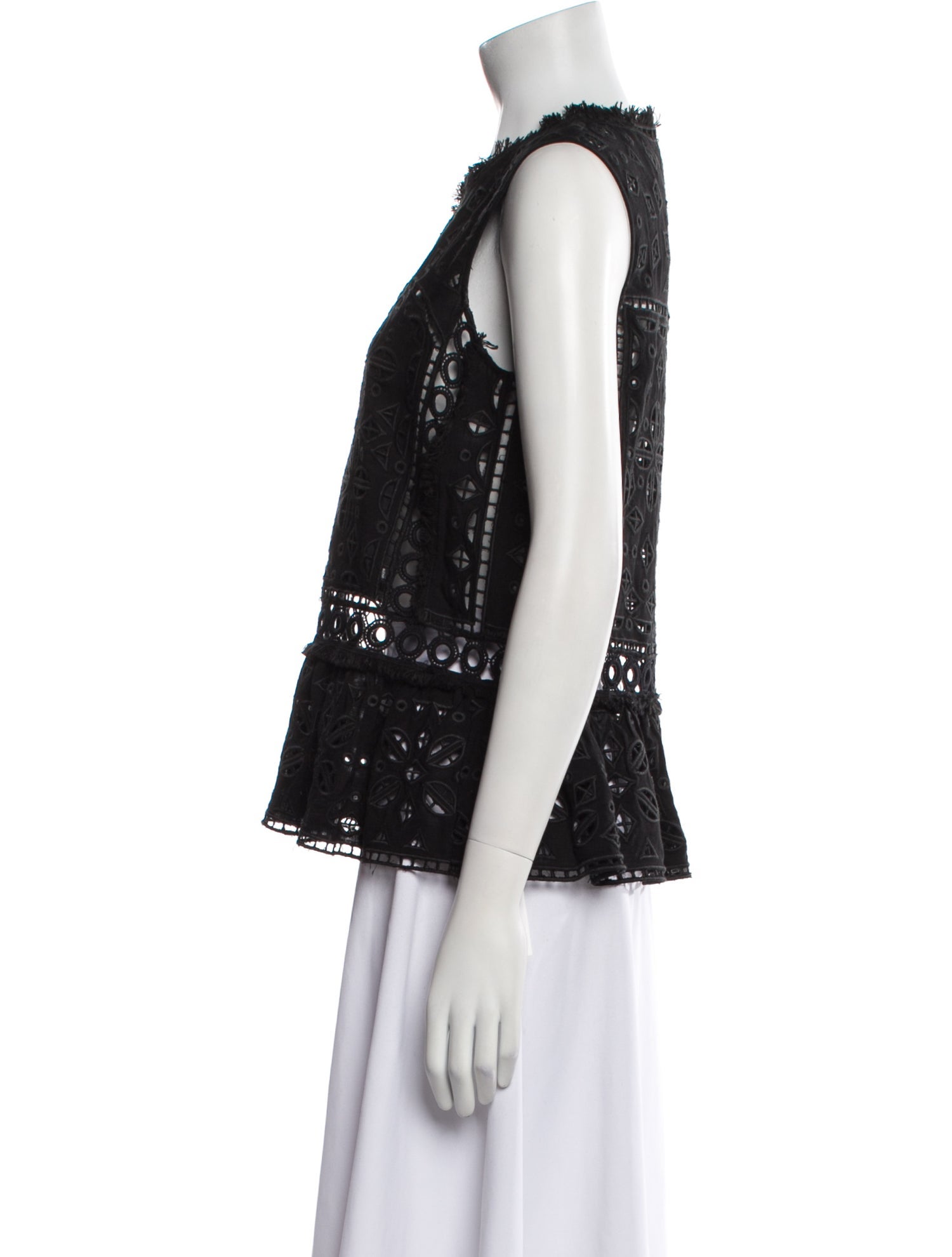 Sea New York Lace Pattern Crew Neck Top