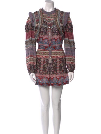 Sea New York Printed Crew Neck Romper