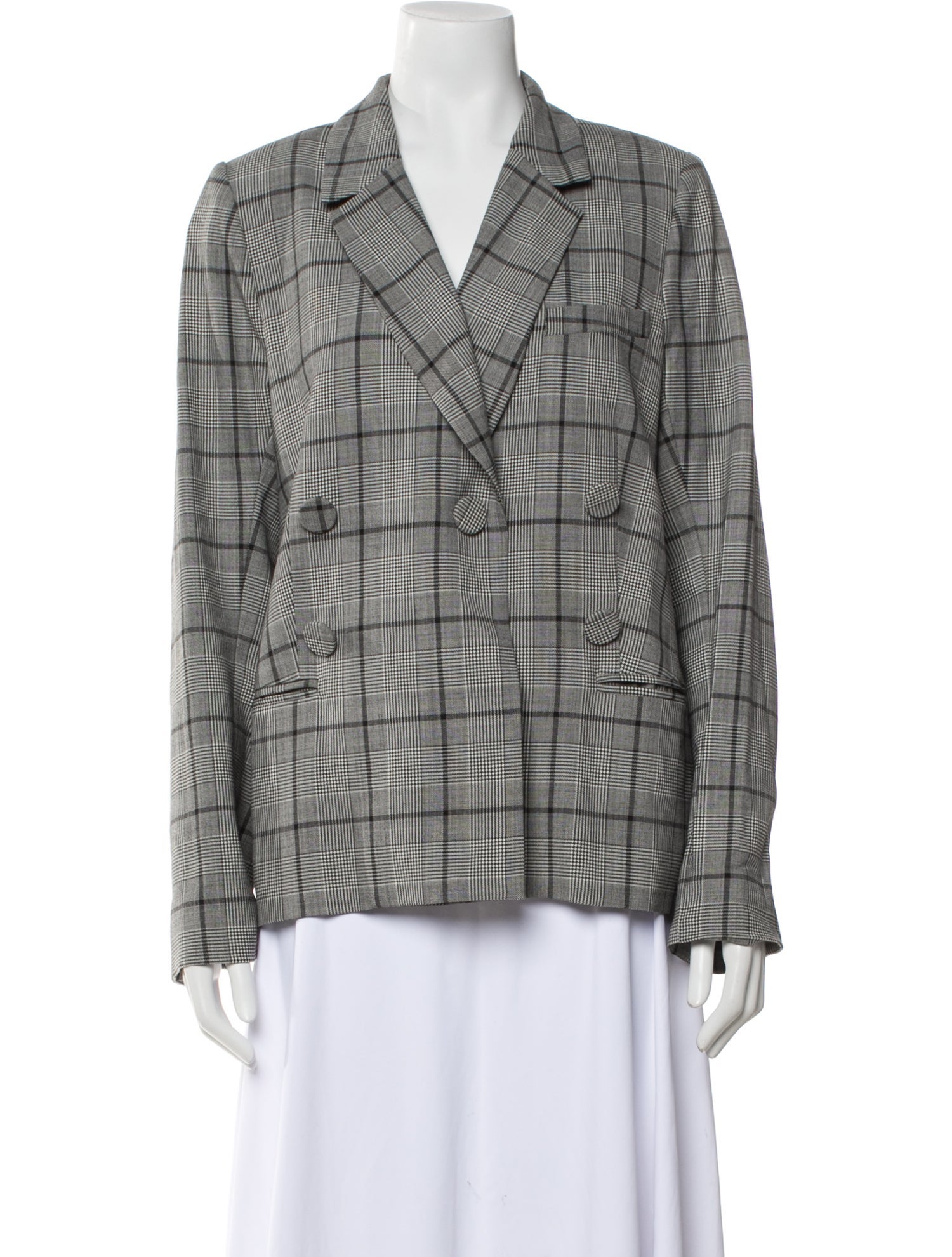 Sea New York Plaid Print Blazer