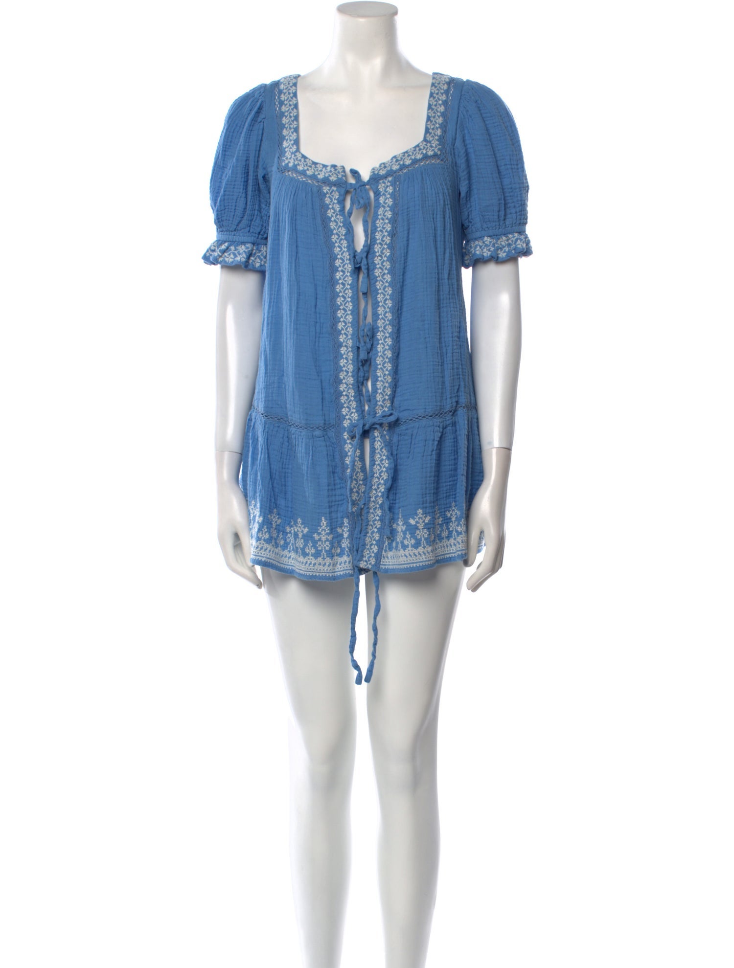 Sea New York Square Neckline Short Sleeve Tunic