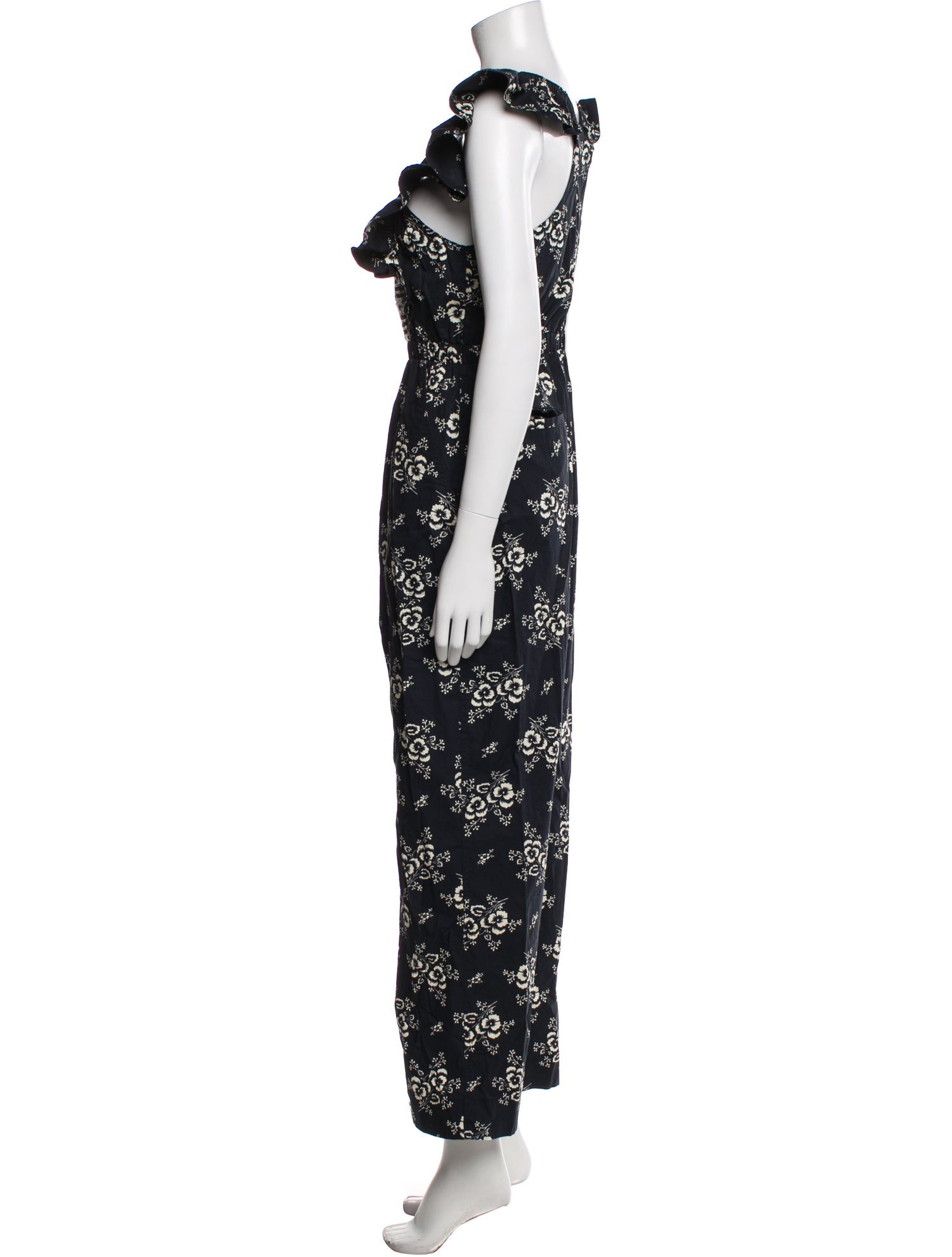 Sea New York Floral Print Square Neckline Jumpsuit