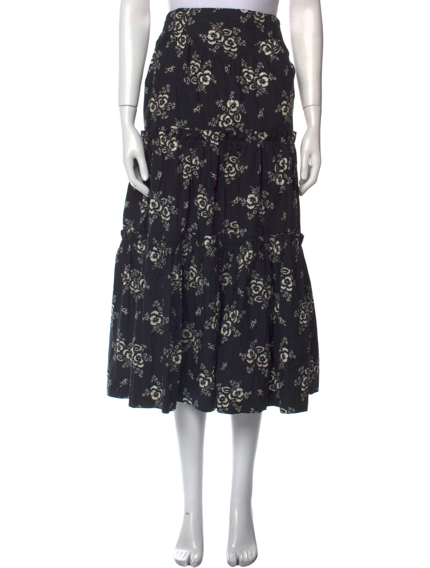 Sea New York Floral Print Midi Length Skirt