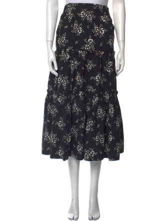 Sea New York Floral Print Midi Length Skirt