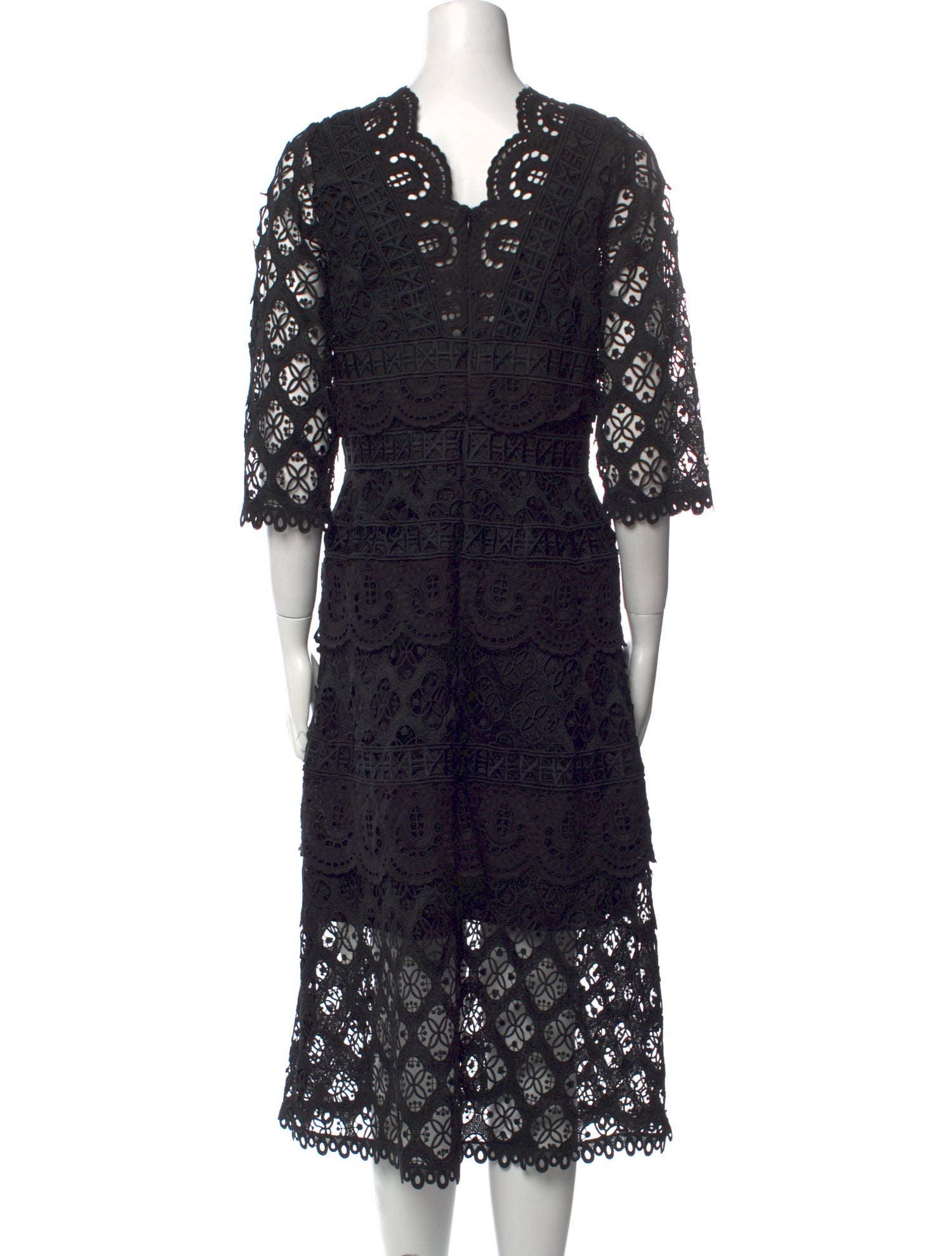 Sea New York Lace Pattern Midi Length Dress