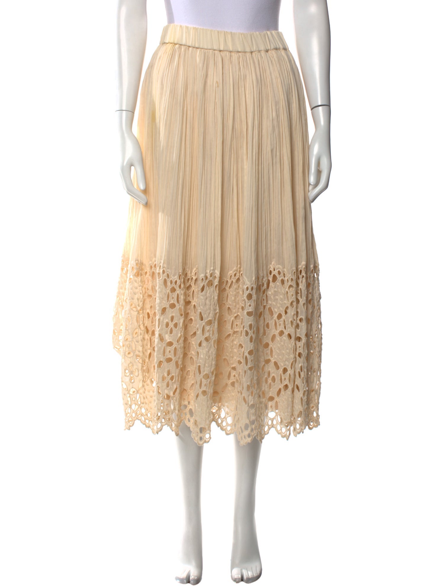 Sea New York Lace Pattern Midi Length Skirt