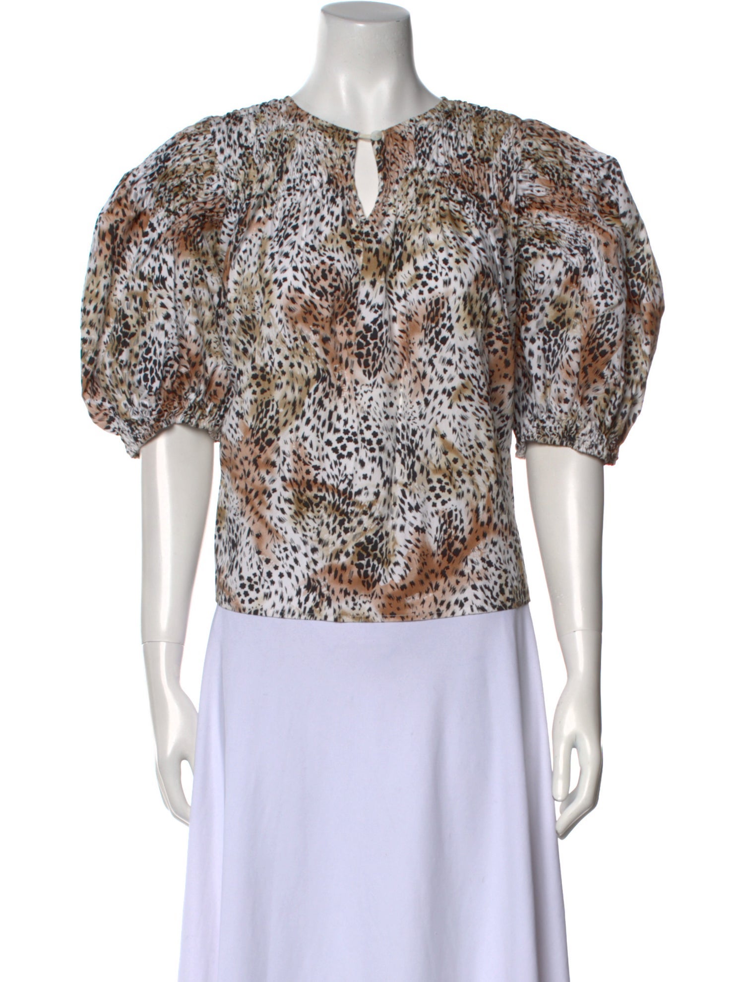 Sea New York Printed V-Neck Crop Top