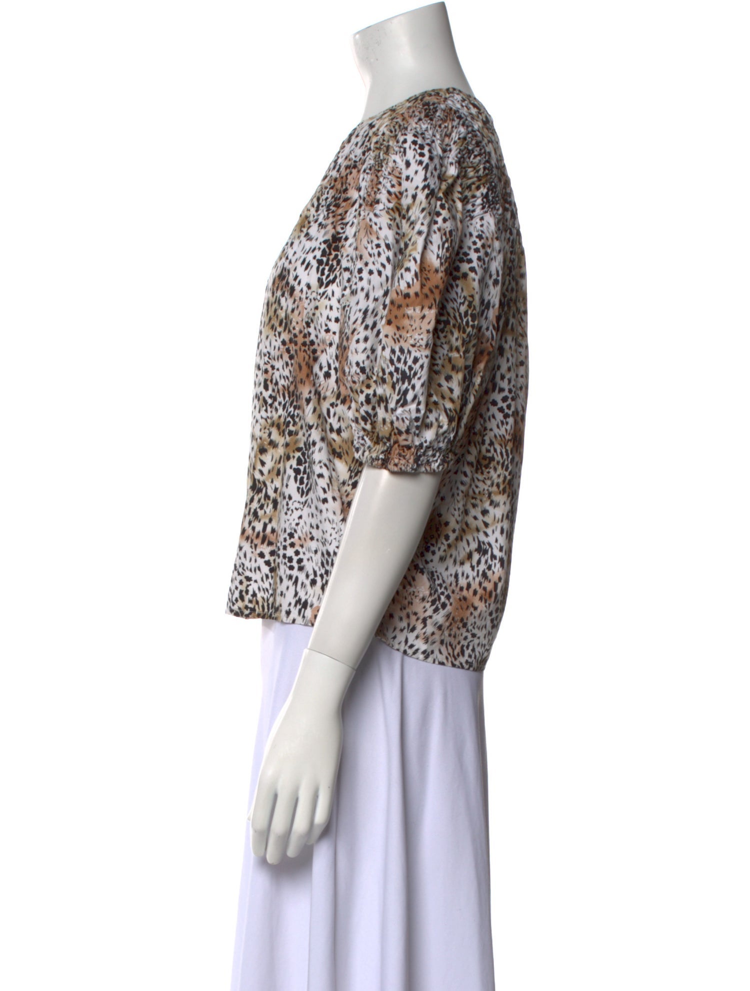 Sea New York Printed V-Neck Crop Top