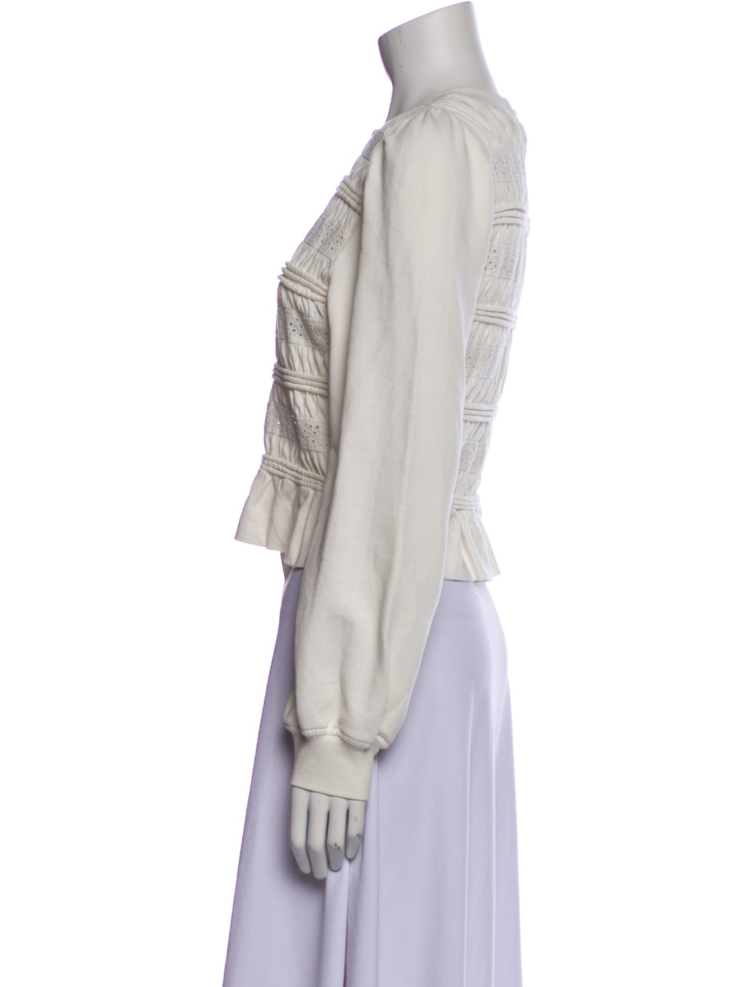 Sea New York Crew Neck Long Sleeve Crop Top