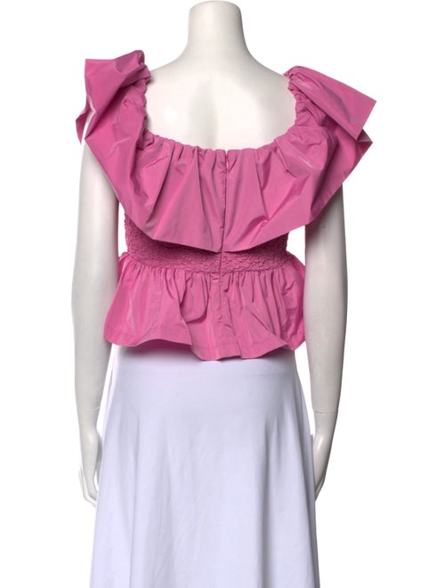 Sea New York Square Neckline Short Sleeve Crop Top