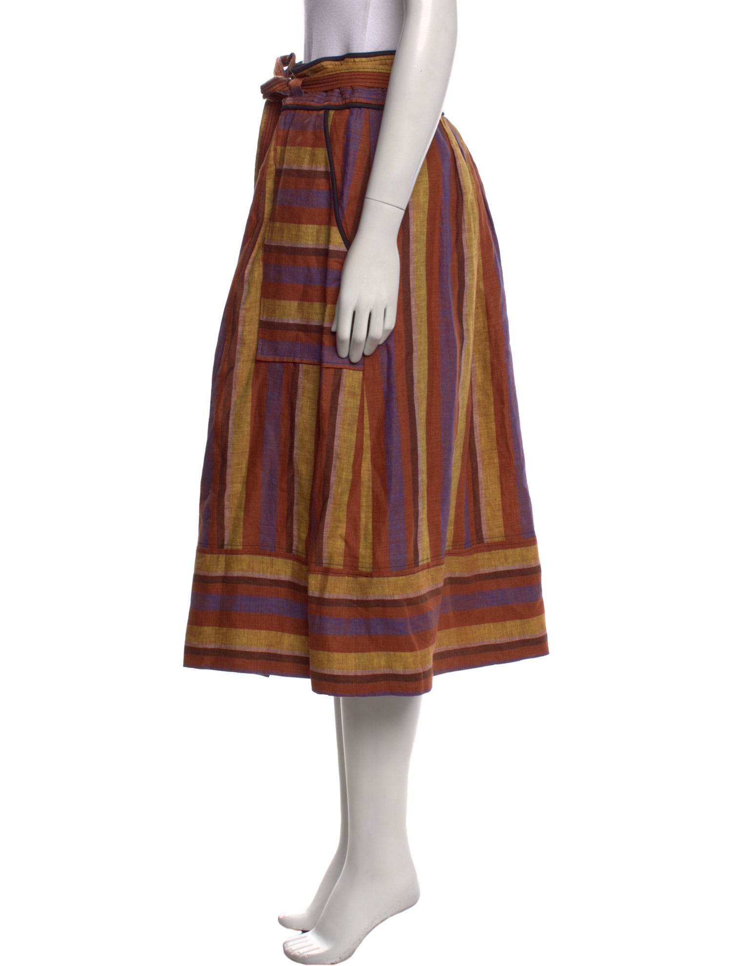 Sea New York Linen Midi Length Skirt