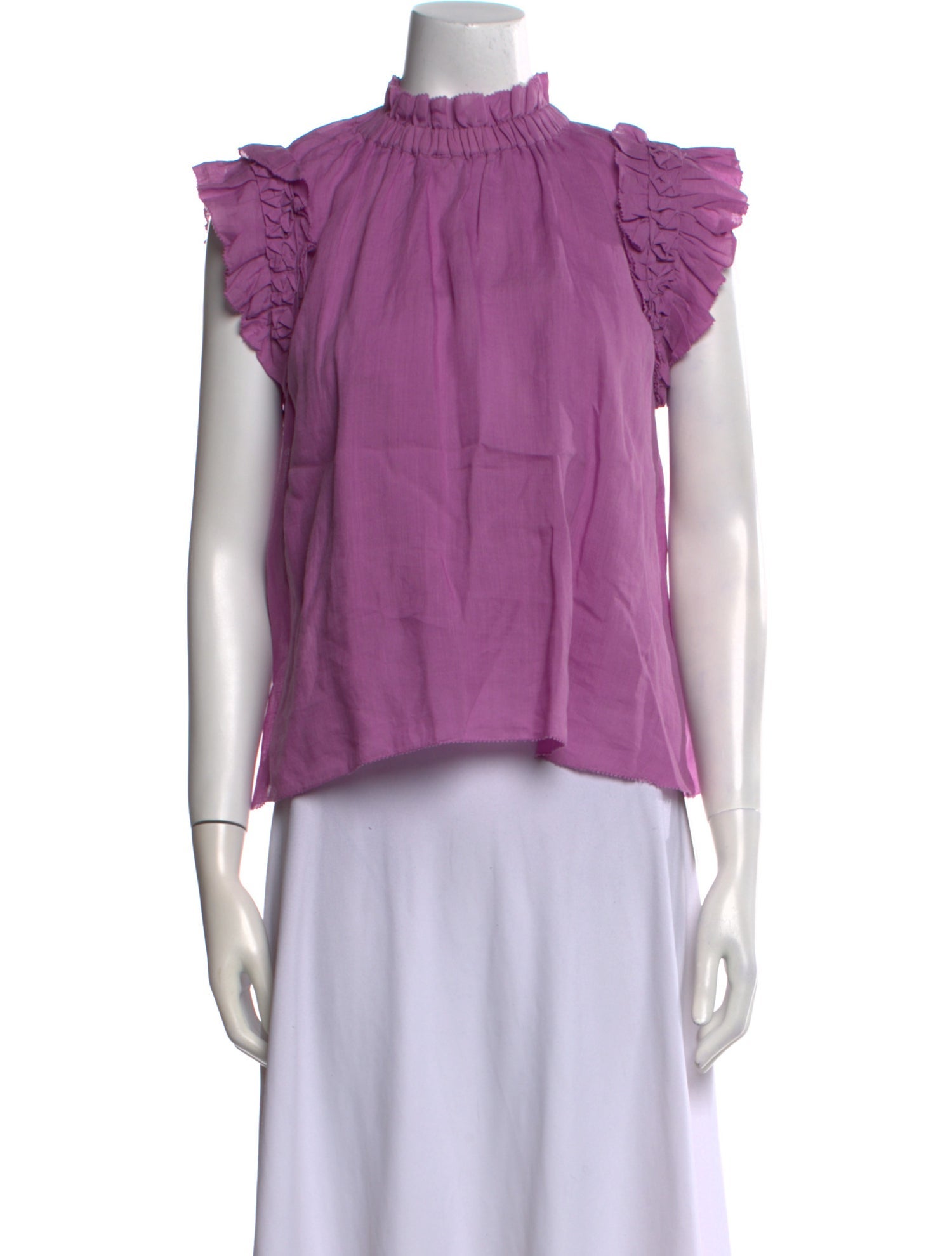 Sea New York Mock Neck Short Sleeve Blouse