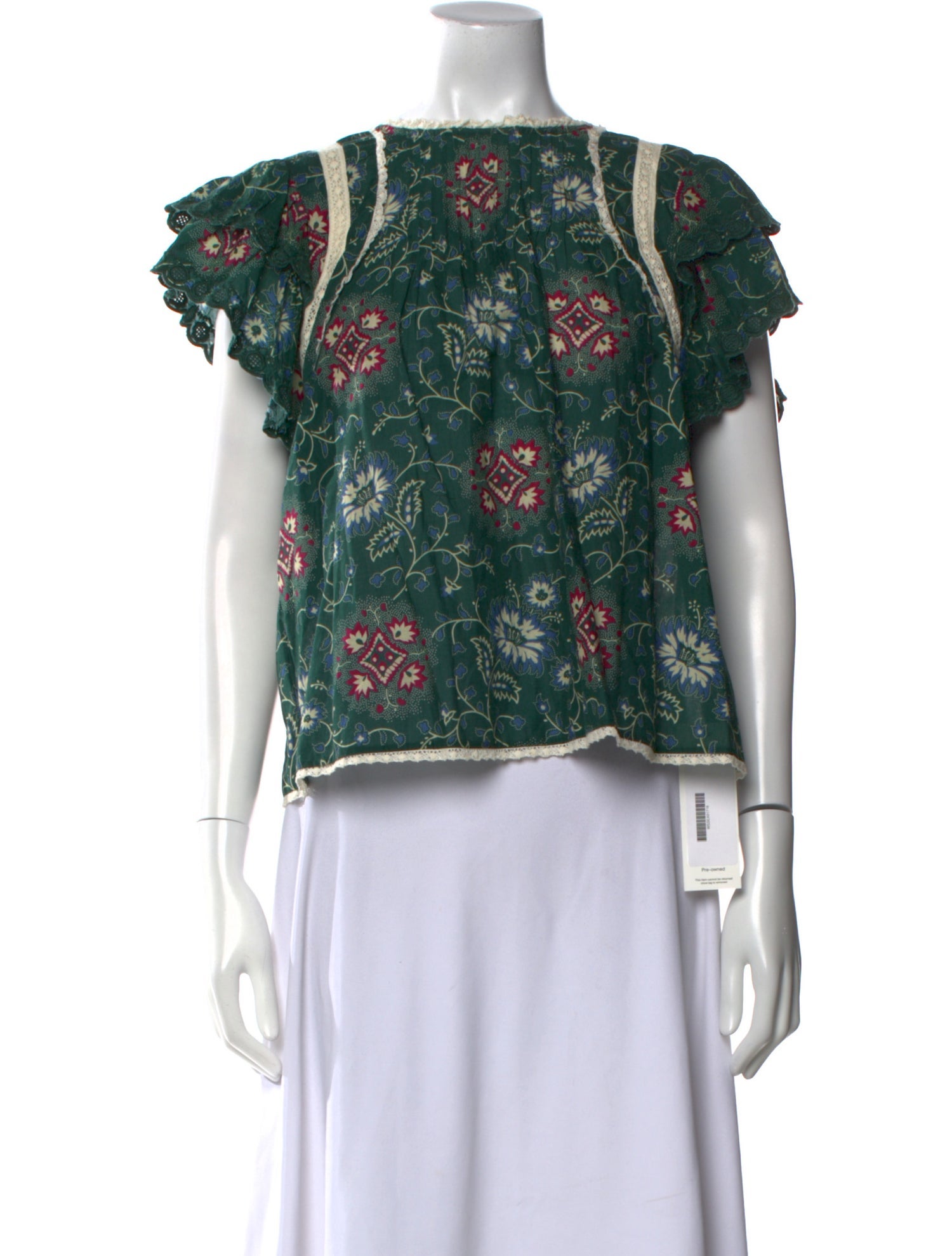 Sea New York Floral Print Scoop Neck Blouse