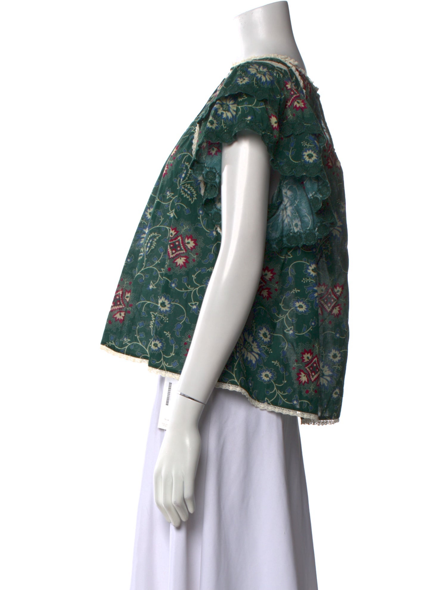 Sea New York Floral Print Scoop Neck Blouse