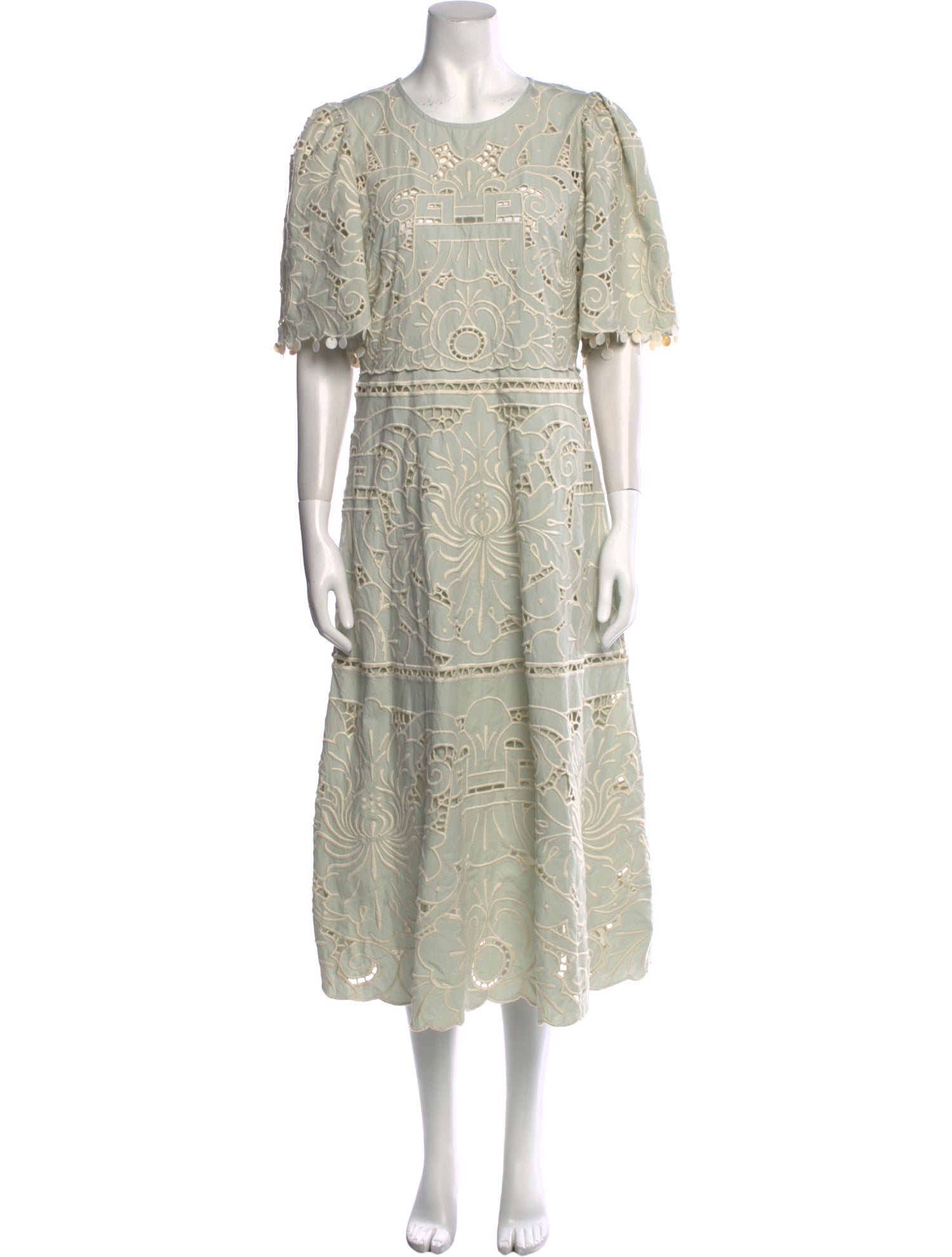 Sea New York Lace Pattern Long Dress