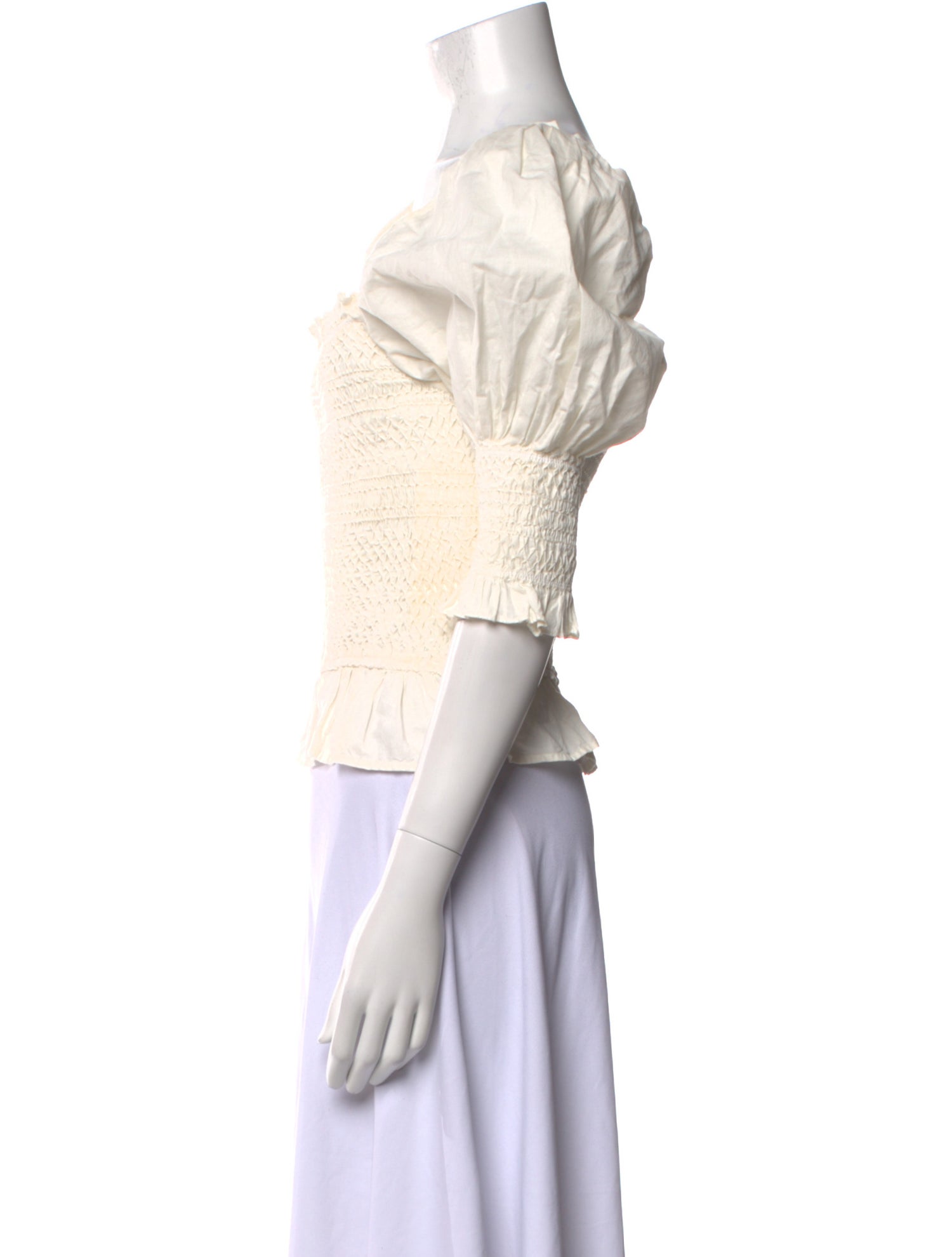 Sea New York Square Neckline Short Sleeve Crop Top