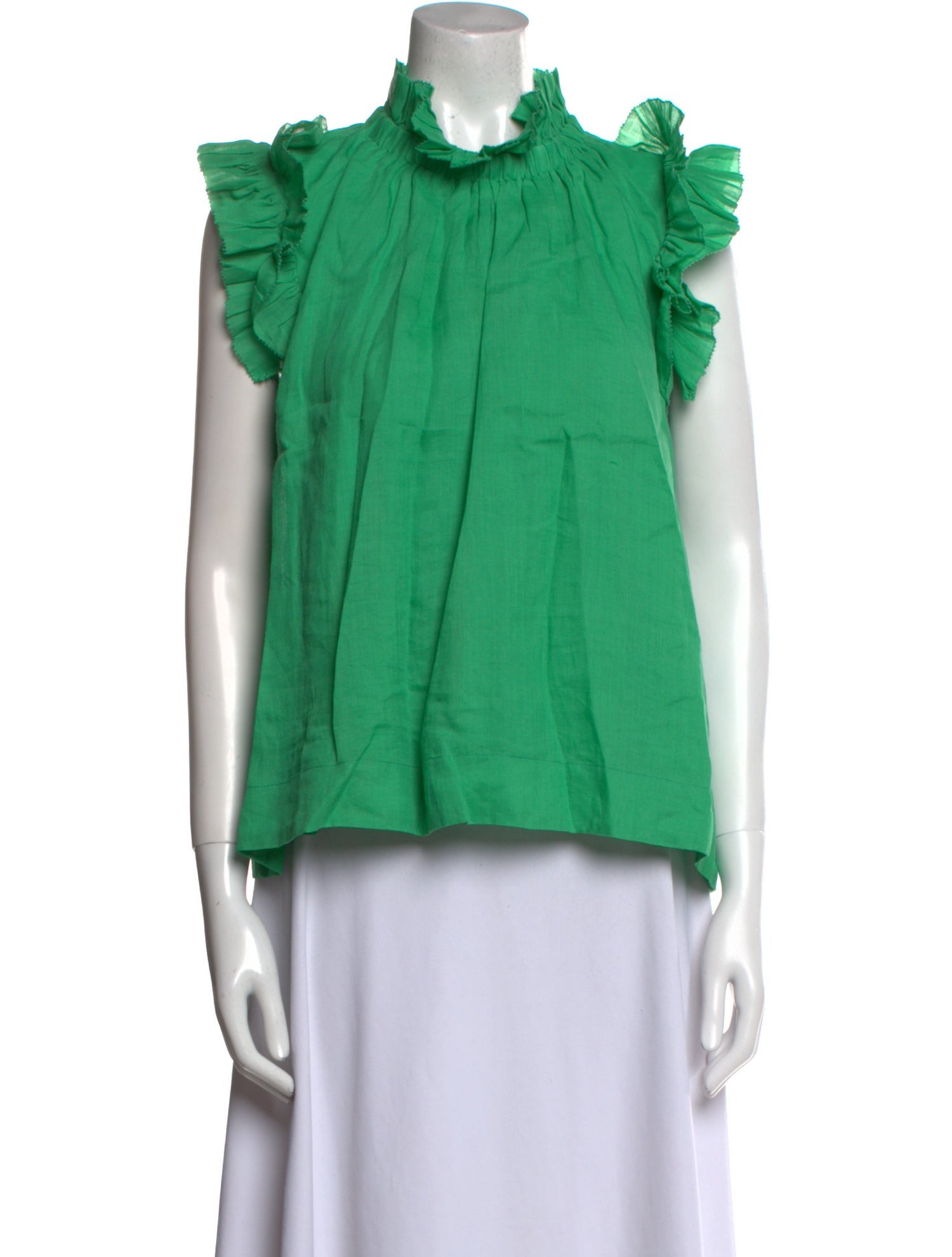 Sea New York Mock Neck Short Sleeve Blouse