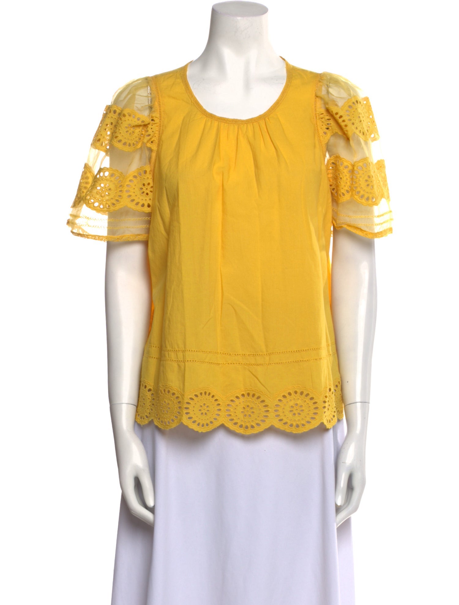 Sea New York Scoop Neck Short Sleeve Blouse