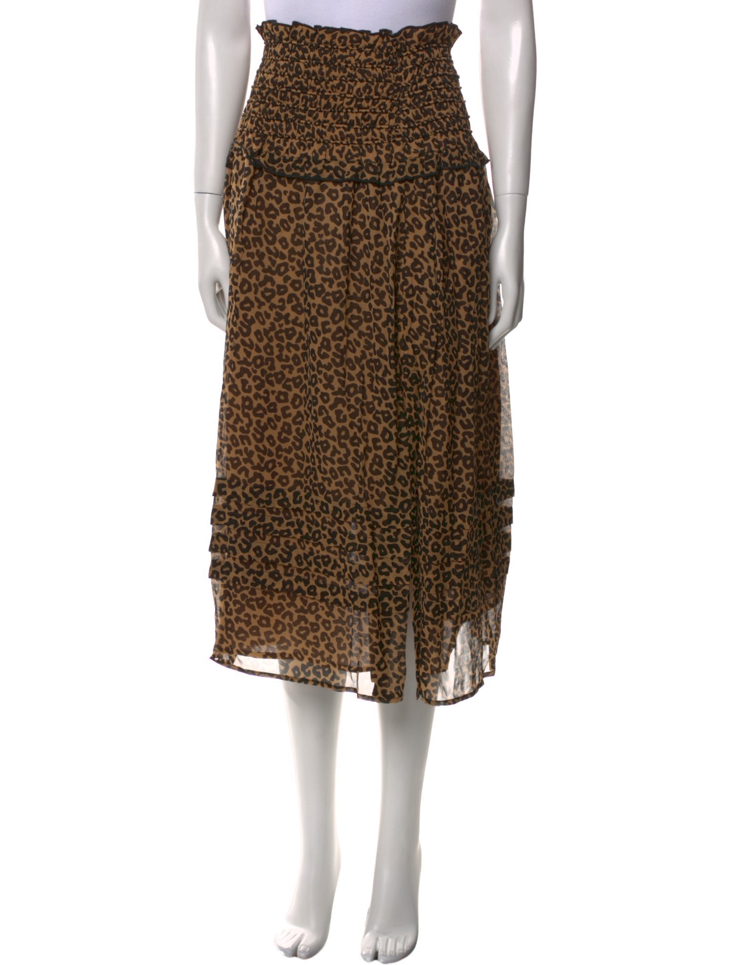 Sea New York Animal Print Midi Length Skirt