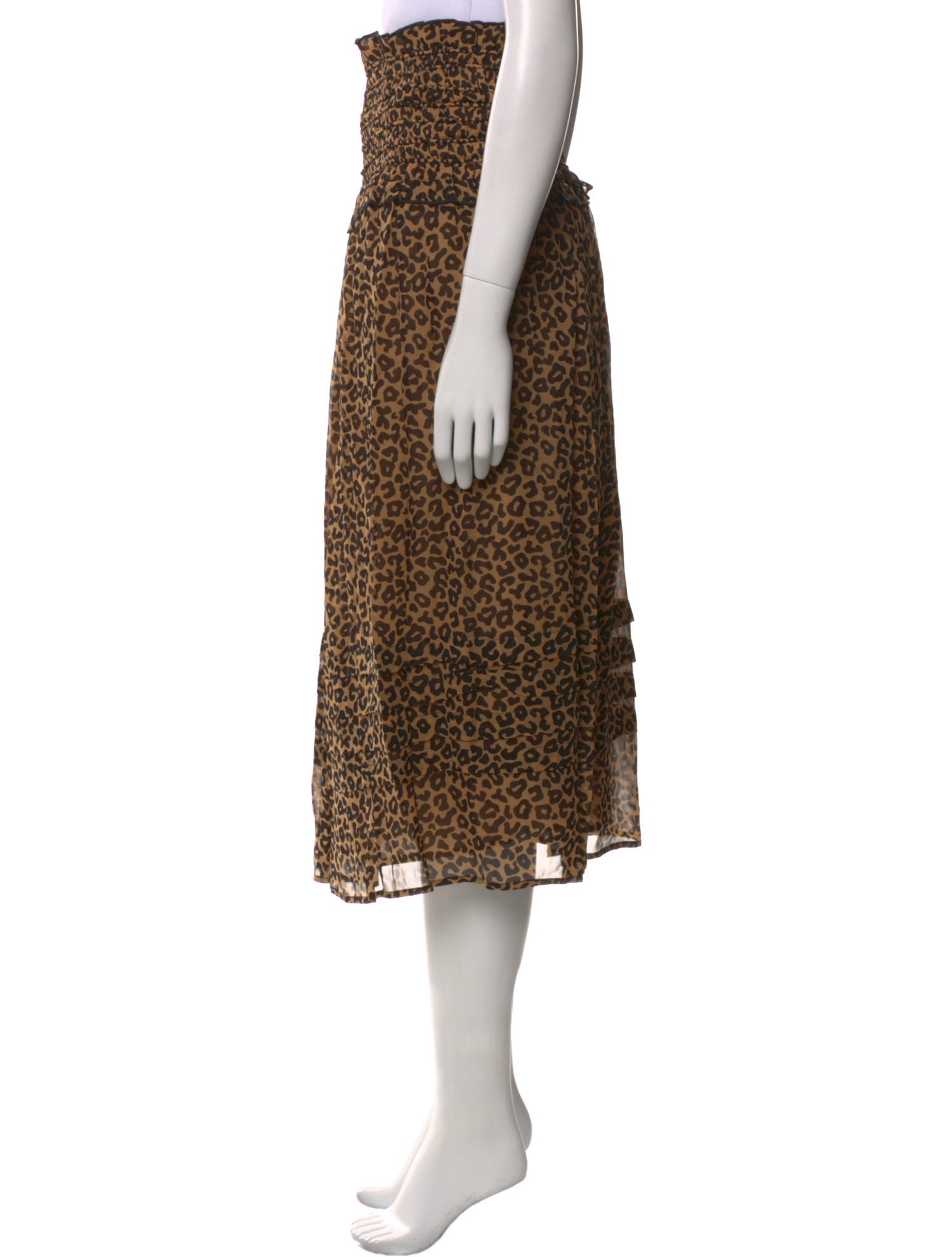 Sea New York Animal Print Midi Length Skirt