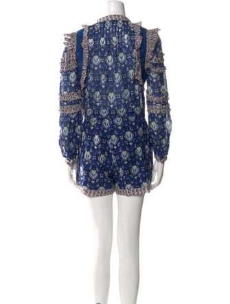 Sea New York Printed Mock Neck Romper