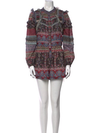 Sea New York Printed Mock Neck Romper