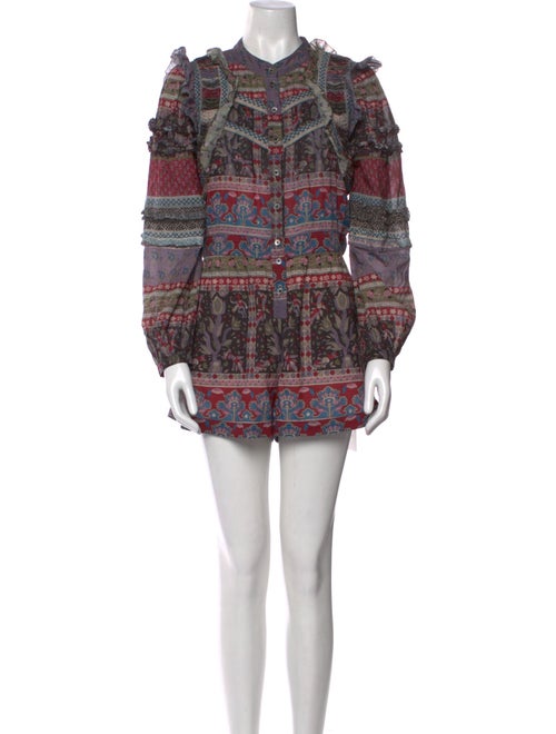 Sea New York Printed Mock Neck Romper