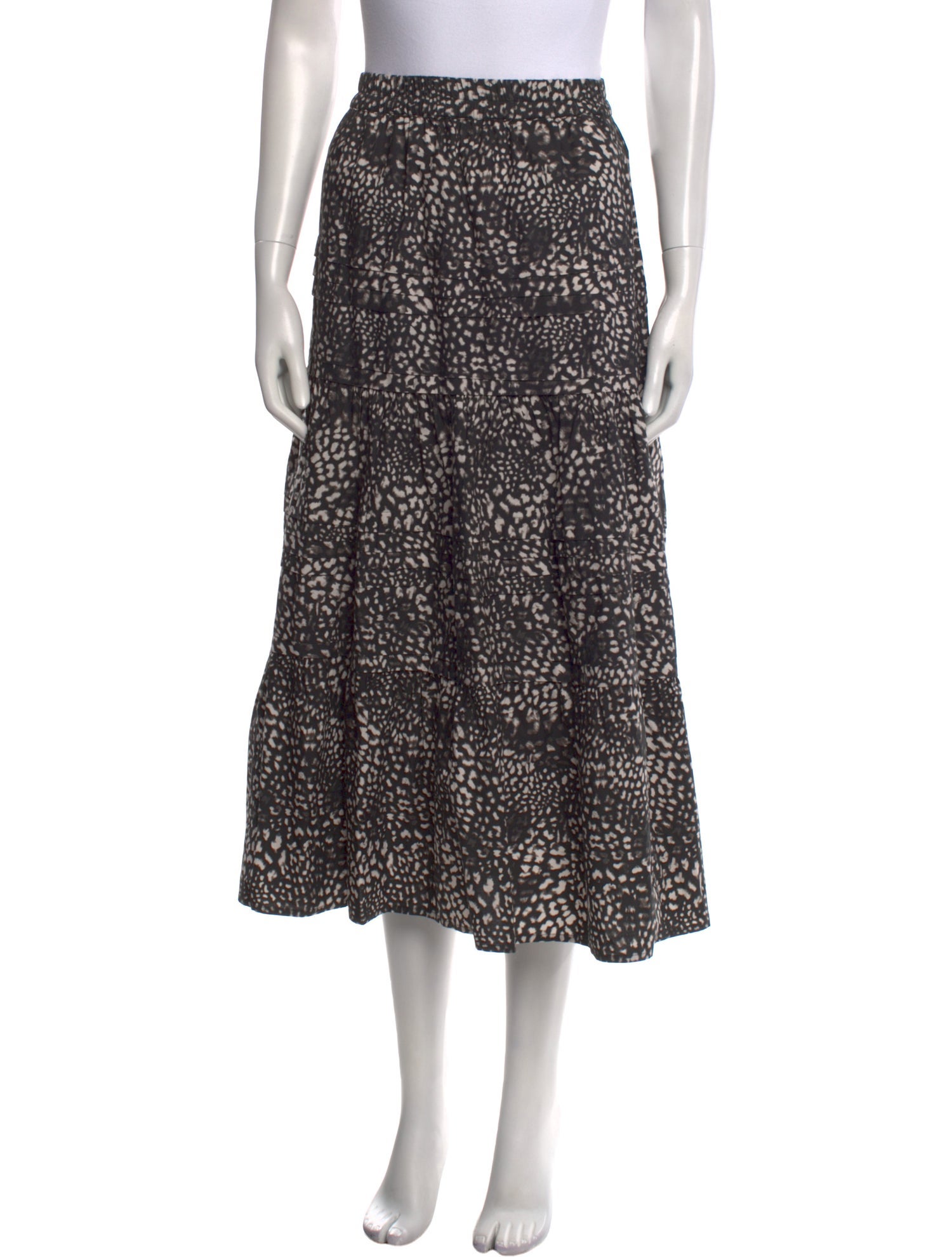 Sea New York Animal Print Midi Length Skirt