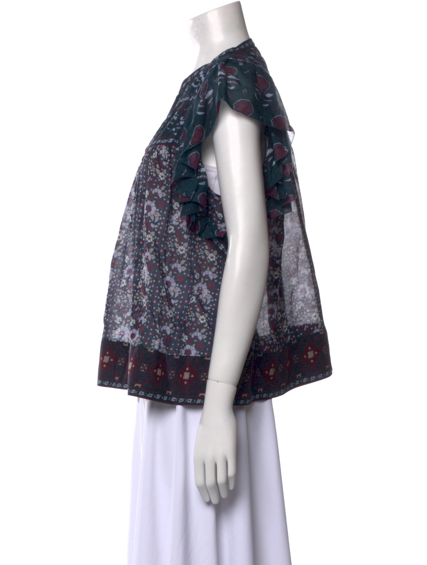 Sea New York Floral Print Crew Neck Blouse