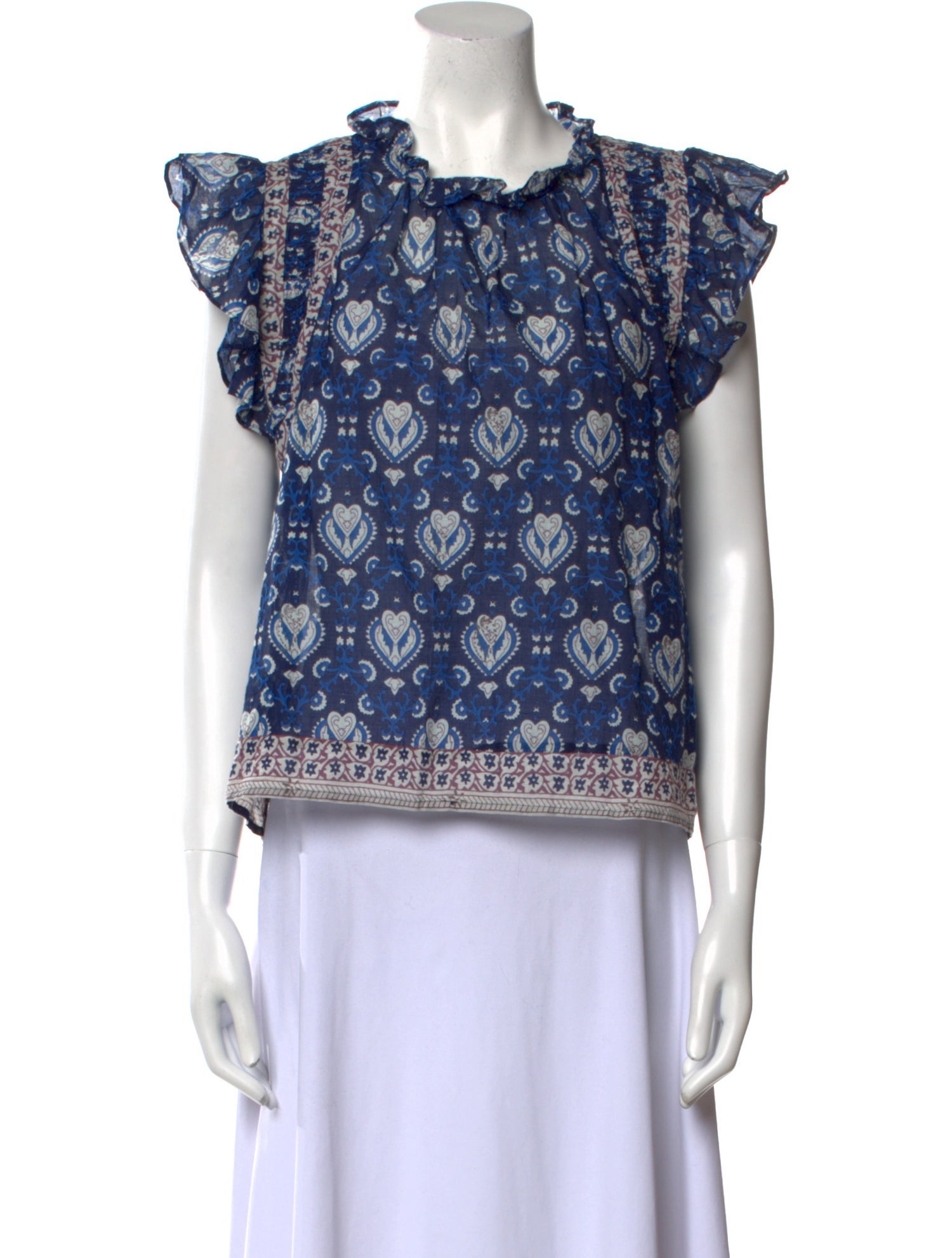 Sea New York Printed Crew Neck Blouse