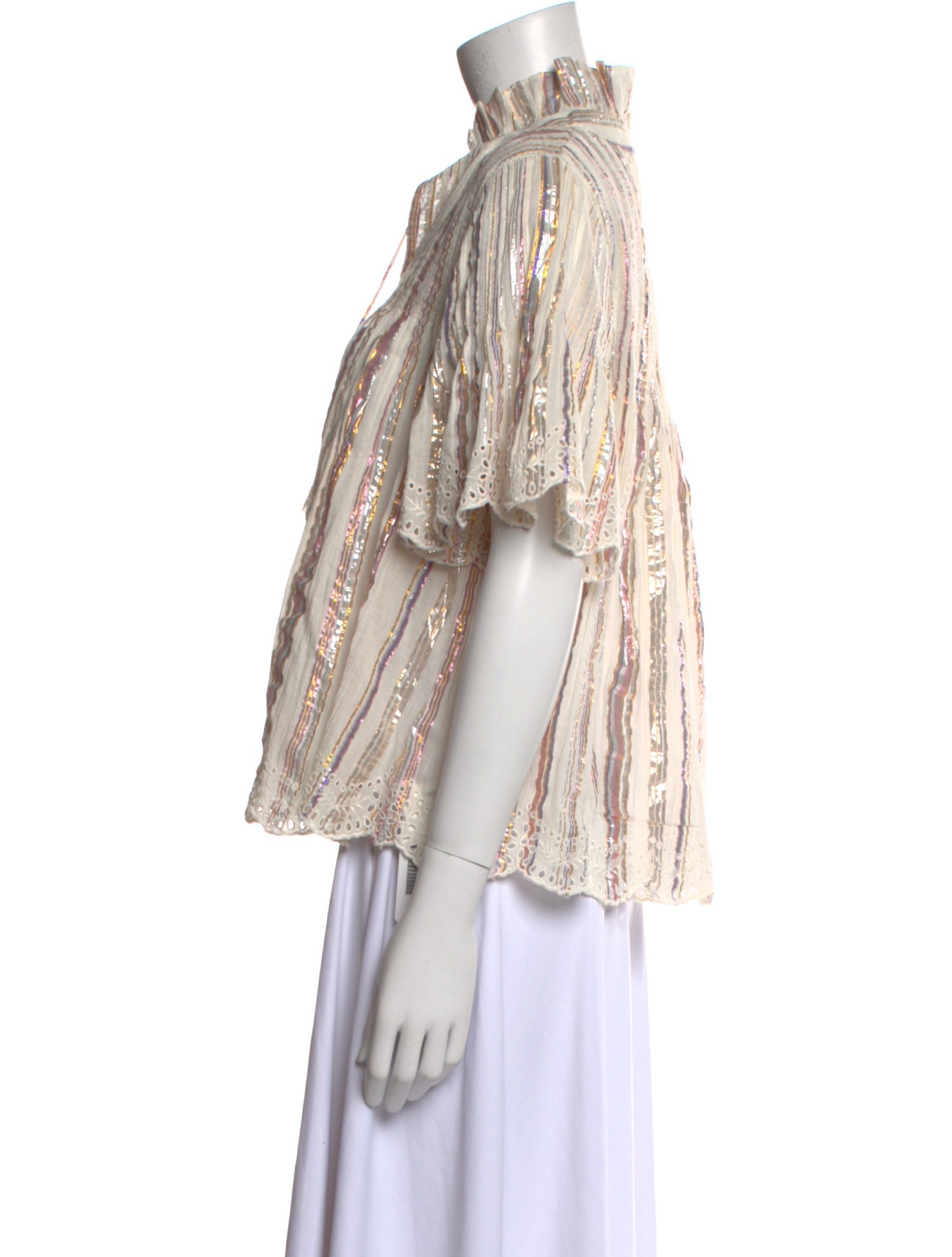 Sea New York Striped V-Neck Blouse