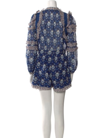 Sea New York Printed Crew Neck Romper