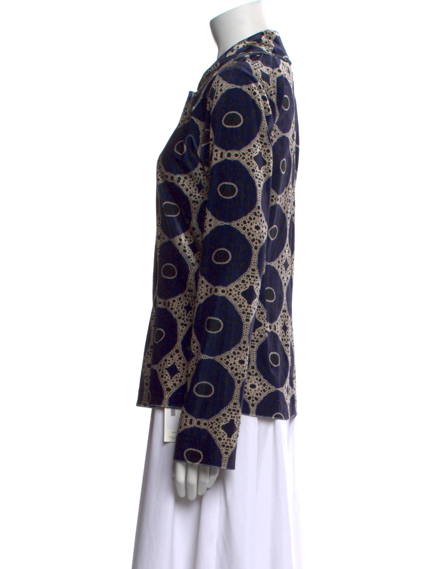 Sea New York Printed Long Sleeve Button-Up Top