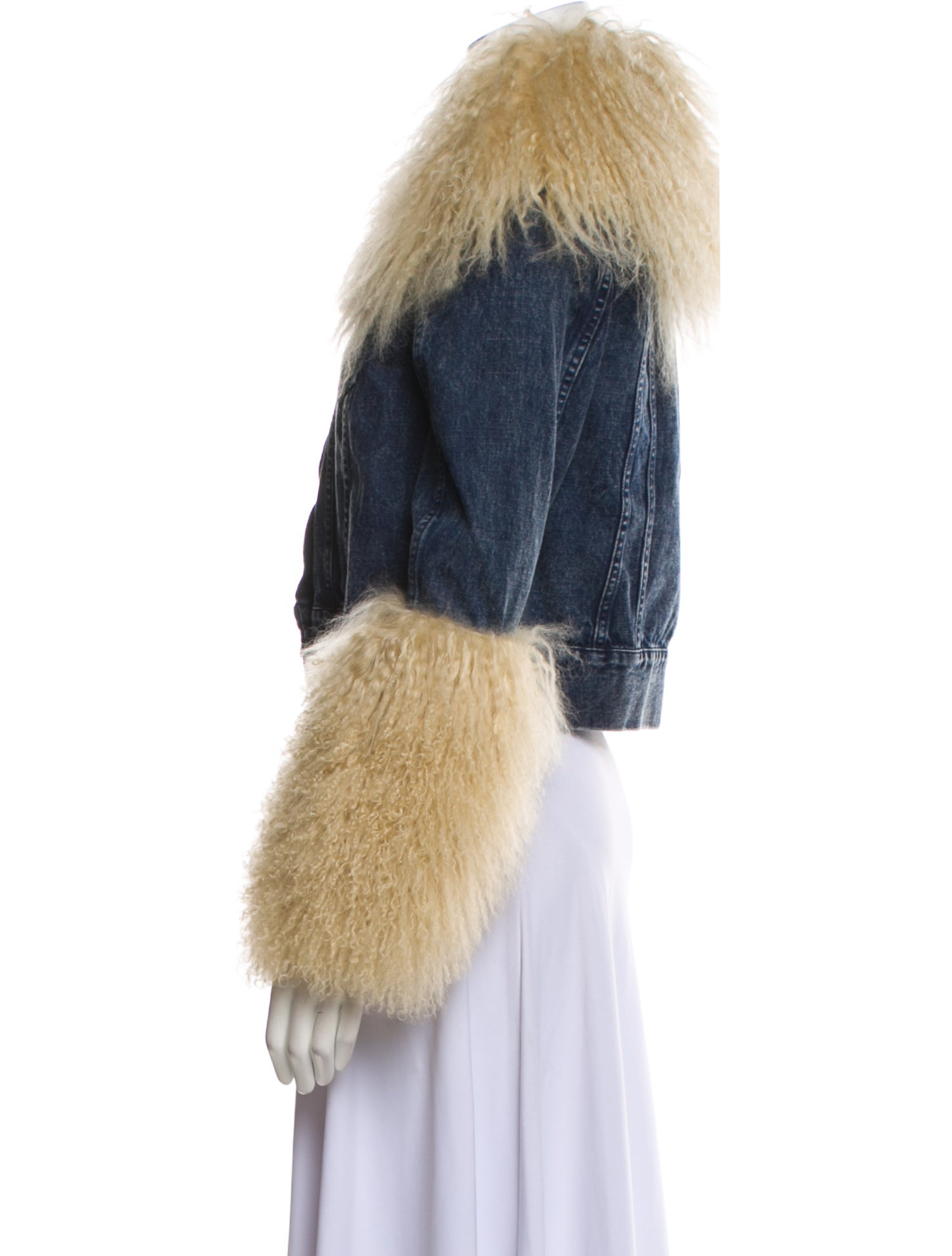 Sea New York Colorblock Pattern Denim Jacket