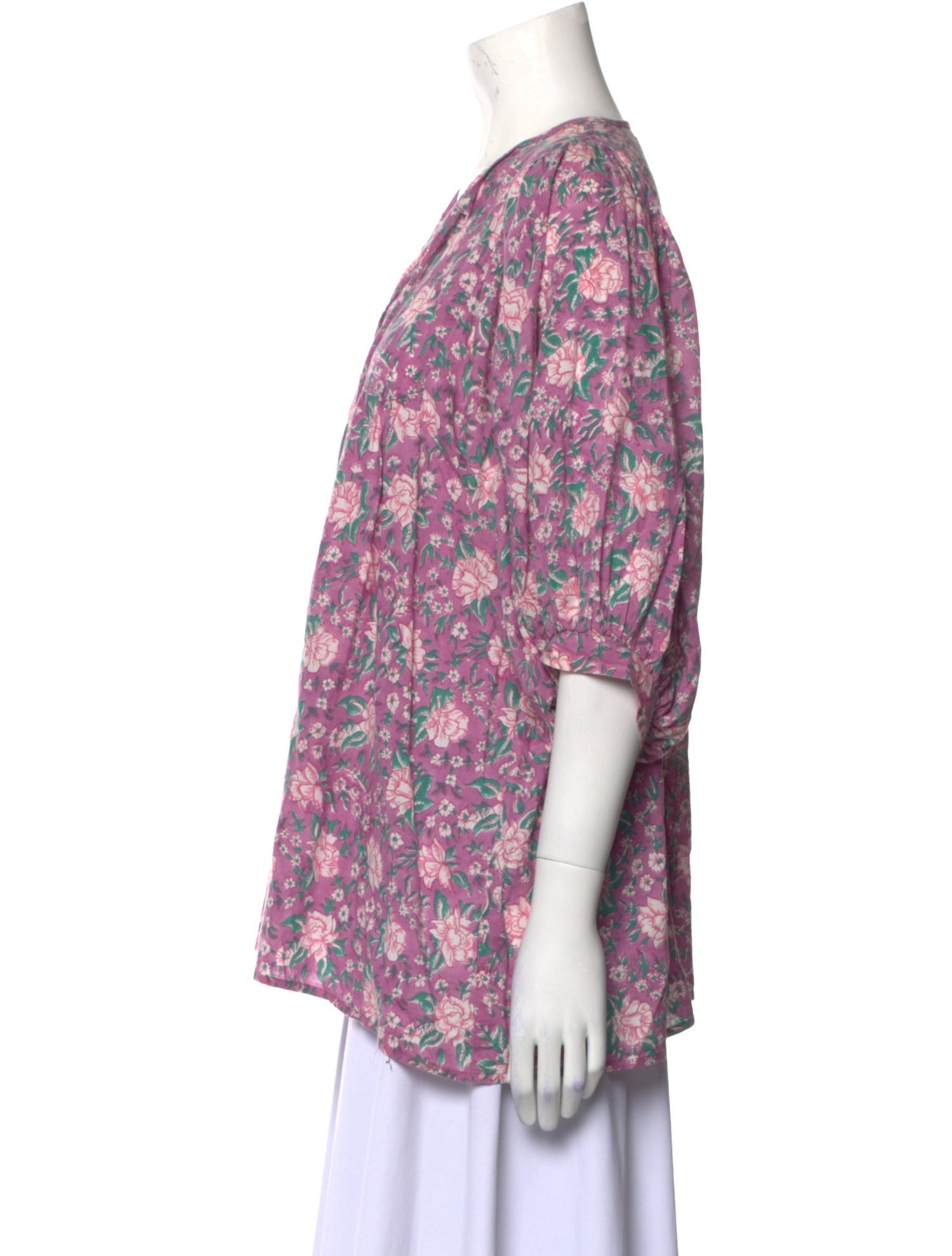 Sea New York Floral Print V-Neck Blouse