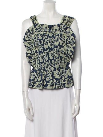 Sea New York Printed Square Neckline Top