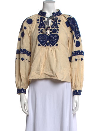 Sea New York Printed Tie Neck Sweatshirt