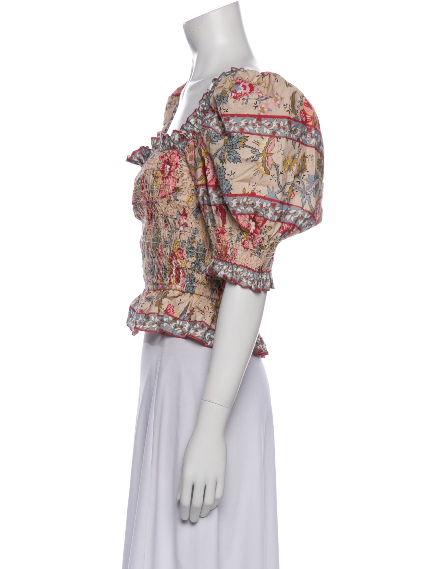 Sea New York Floral Print Square Neckline Crop Top