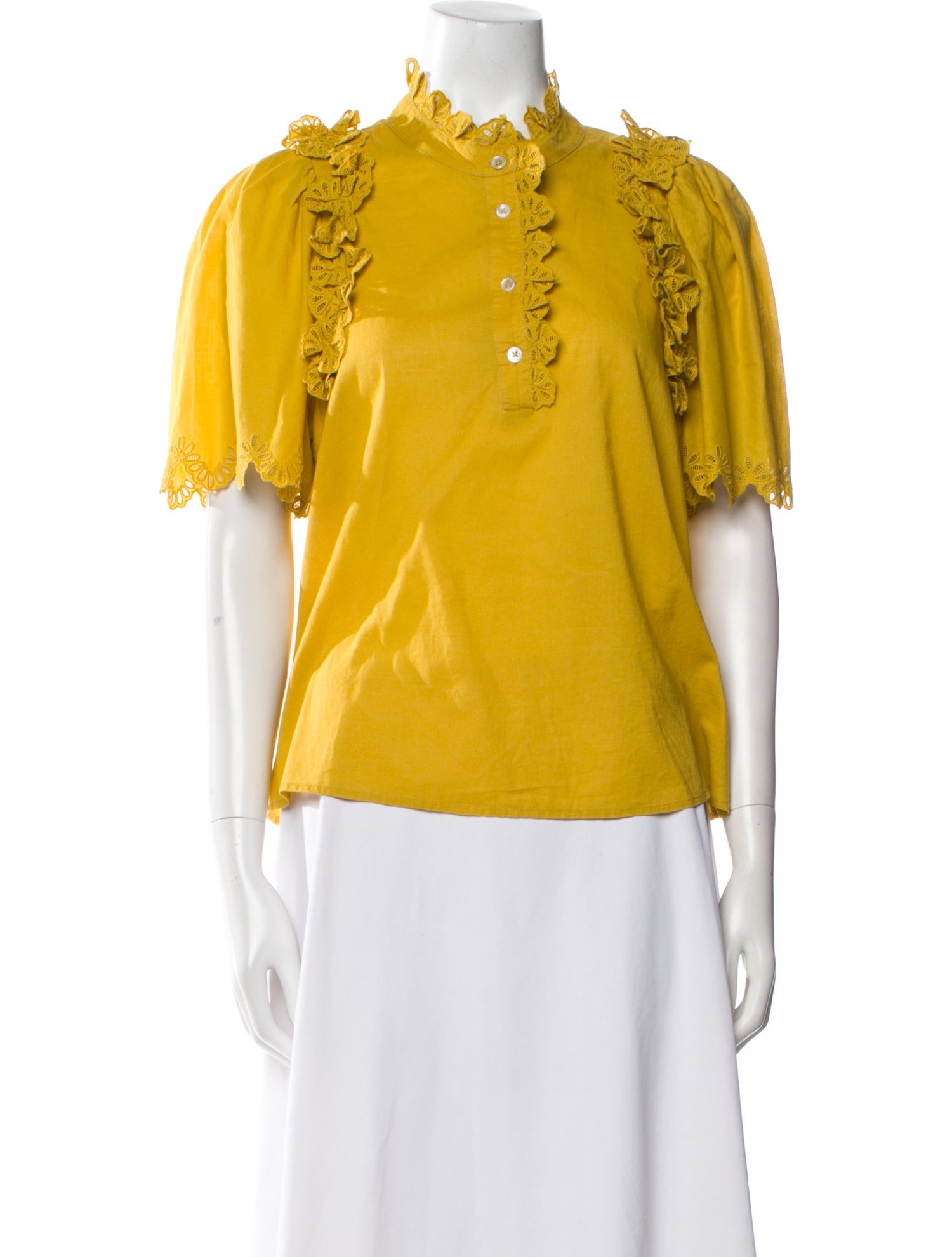 Sea New York Mock Neck Short Sleeve Polo