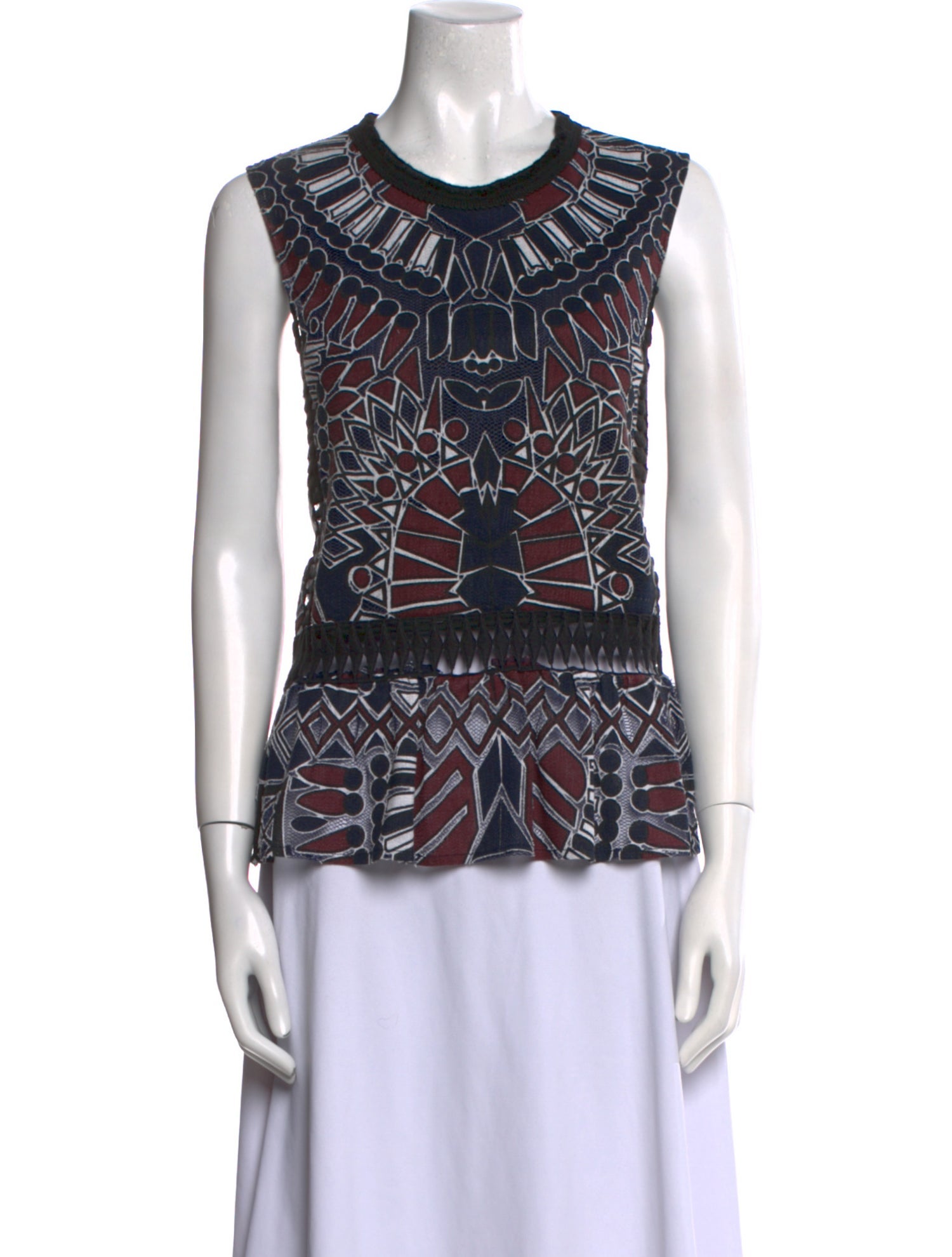 Sea New York Printed Crew Neck Top