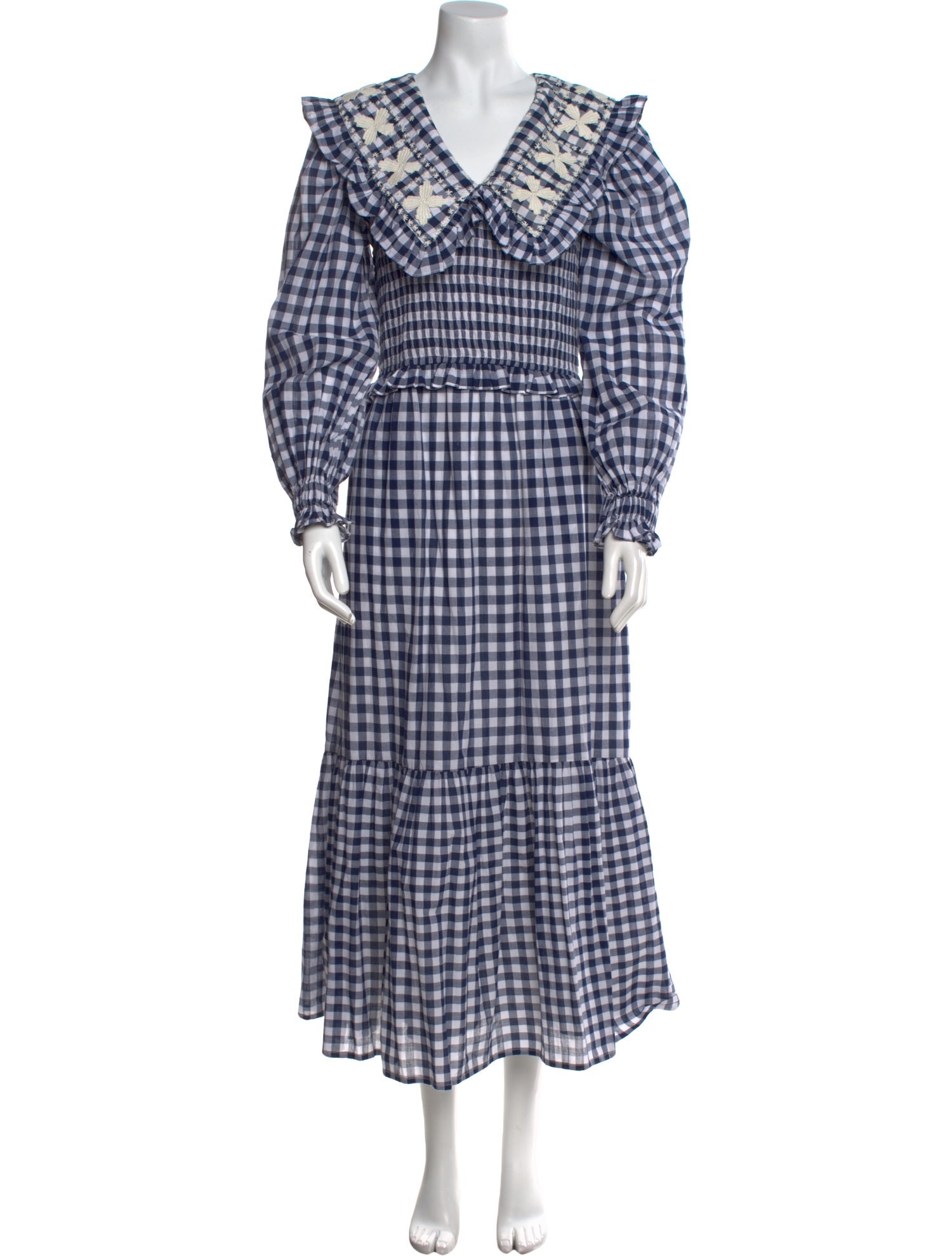 Sea New York Plaid Print Long Dress