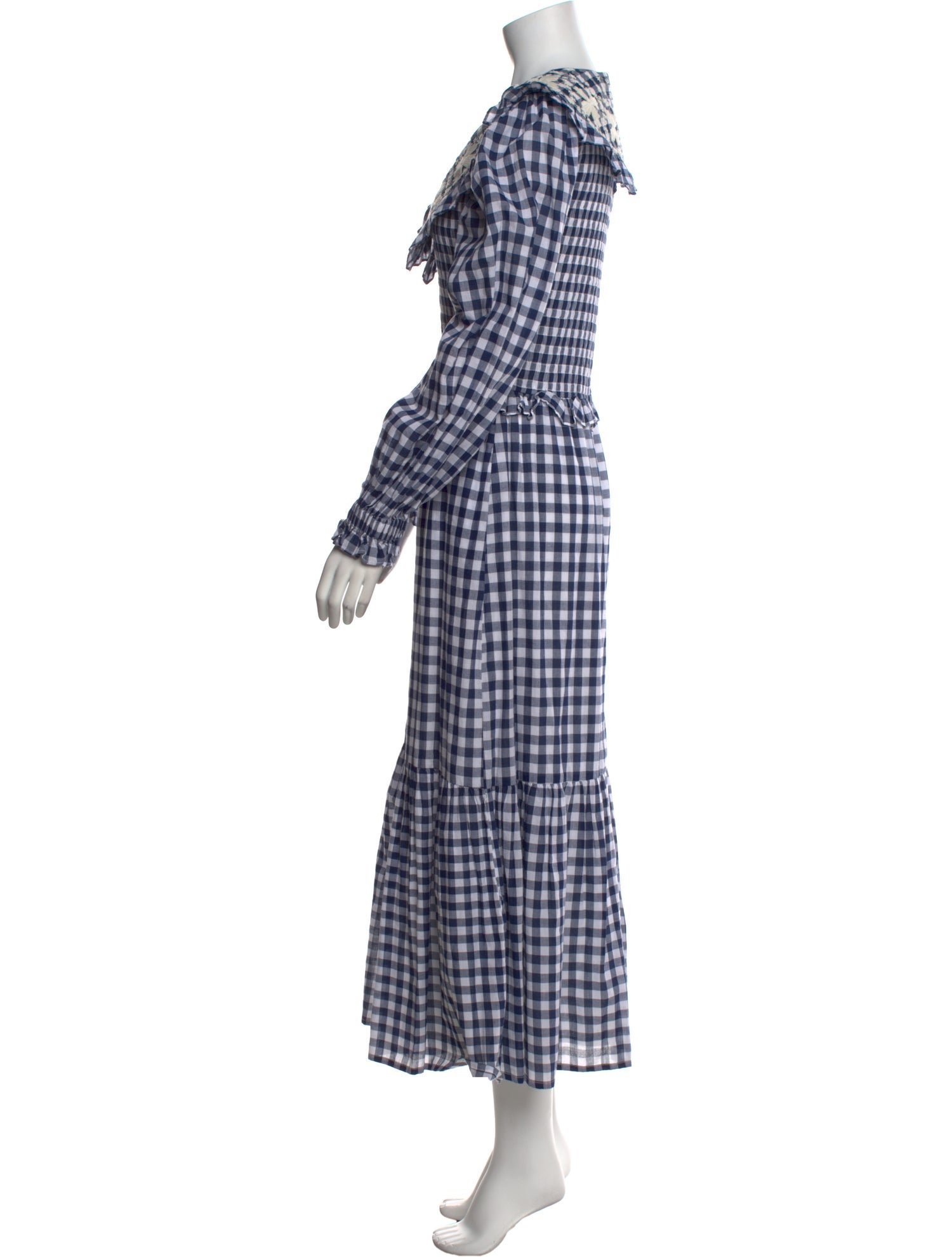 Sea New York Plaid Print Long Dress