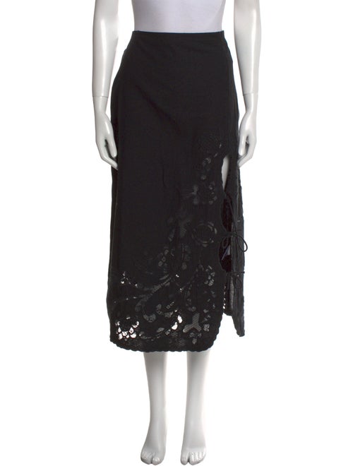 McQ Alexander McQueen Wool Midi Length Skirt
