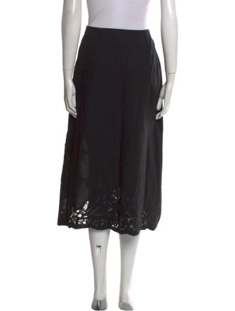 McQ Alexander McQueen Wool Midi Length Skirt