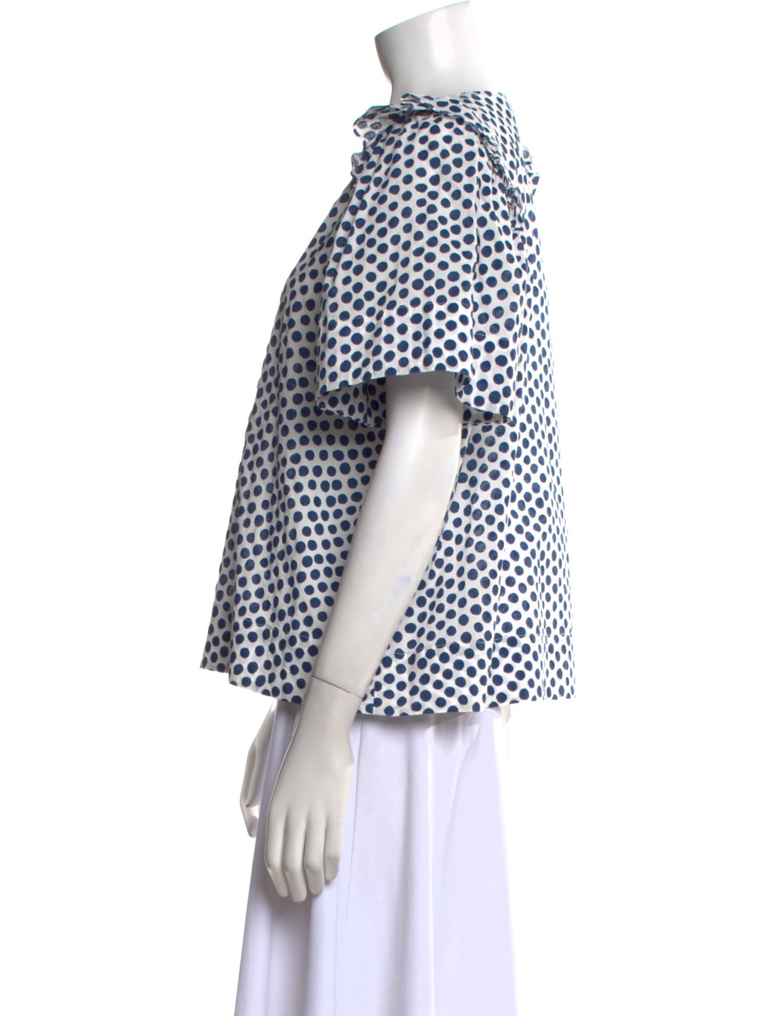 Sea New York Polka Dot Print V-Neck Blouse