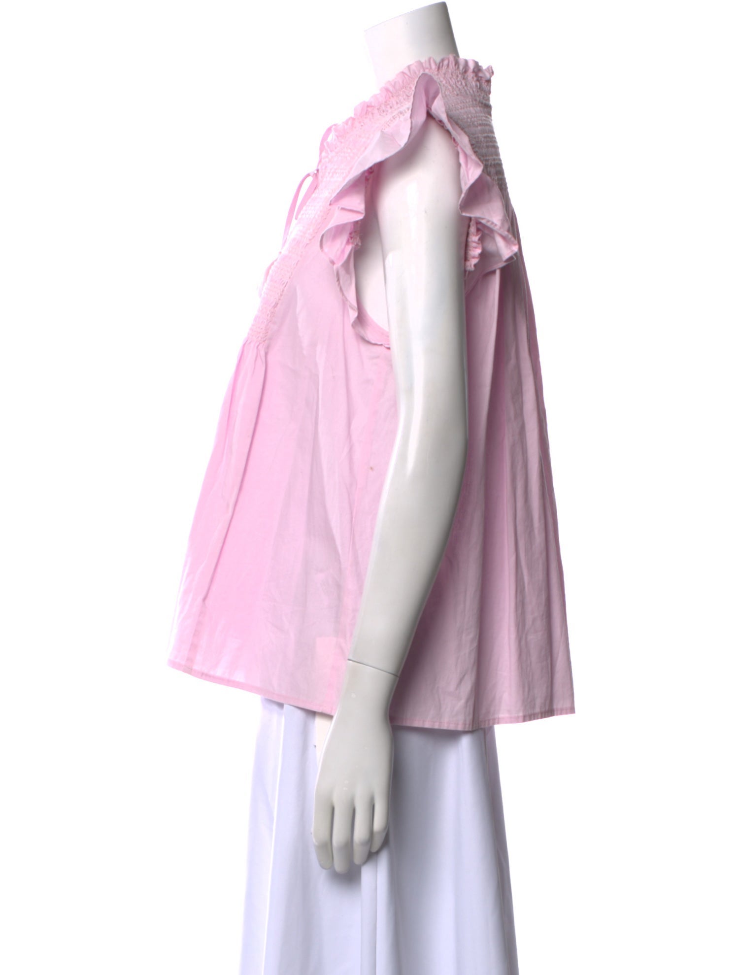 Sea New York Mock Neck Short Sleeve Blouse