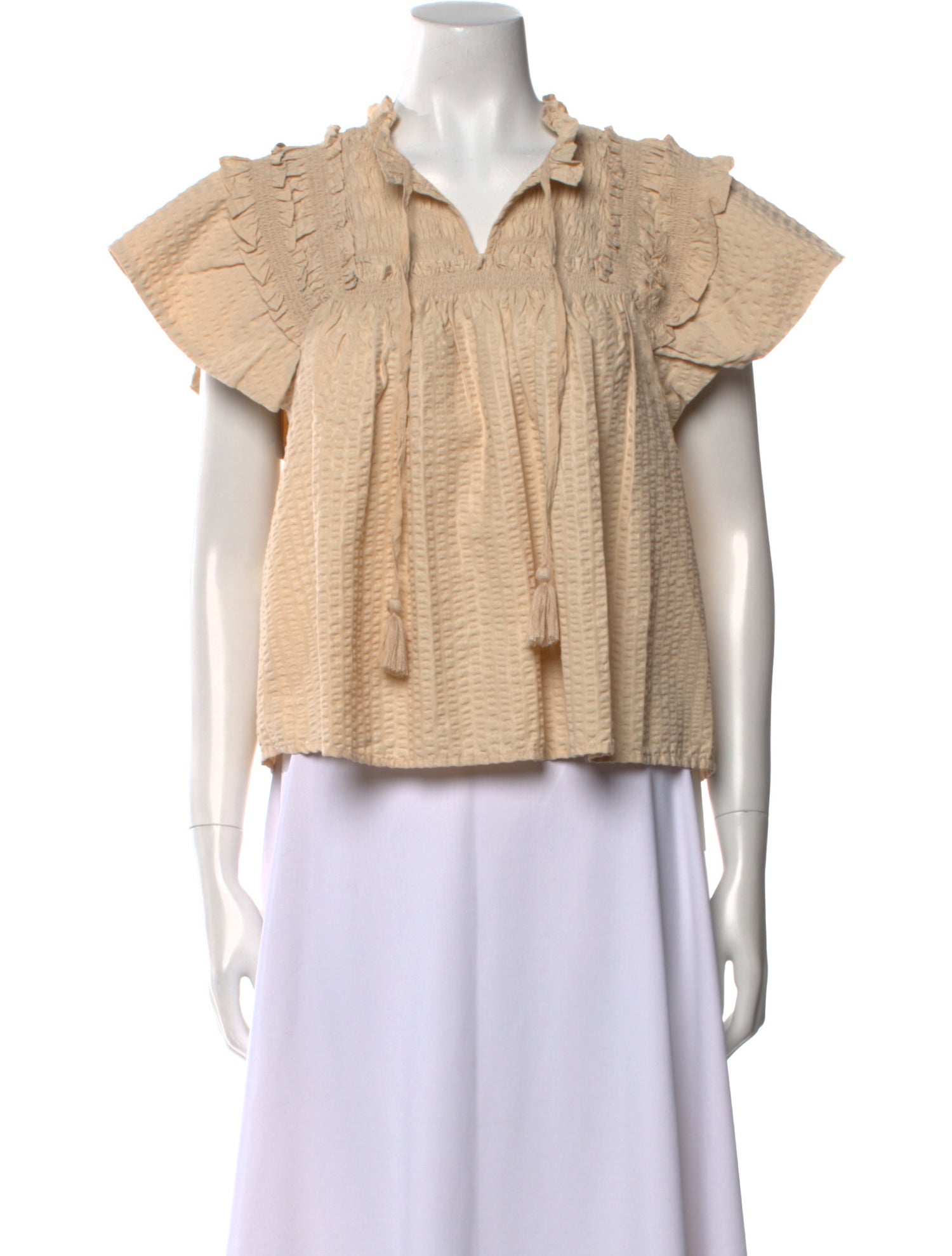 Sea New York V-Neck Short Sleeve Crop Top