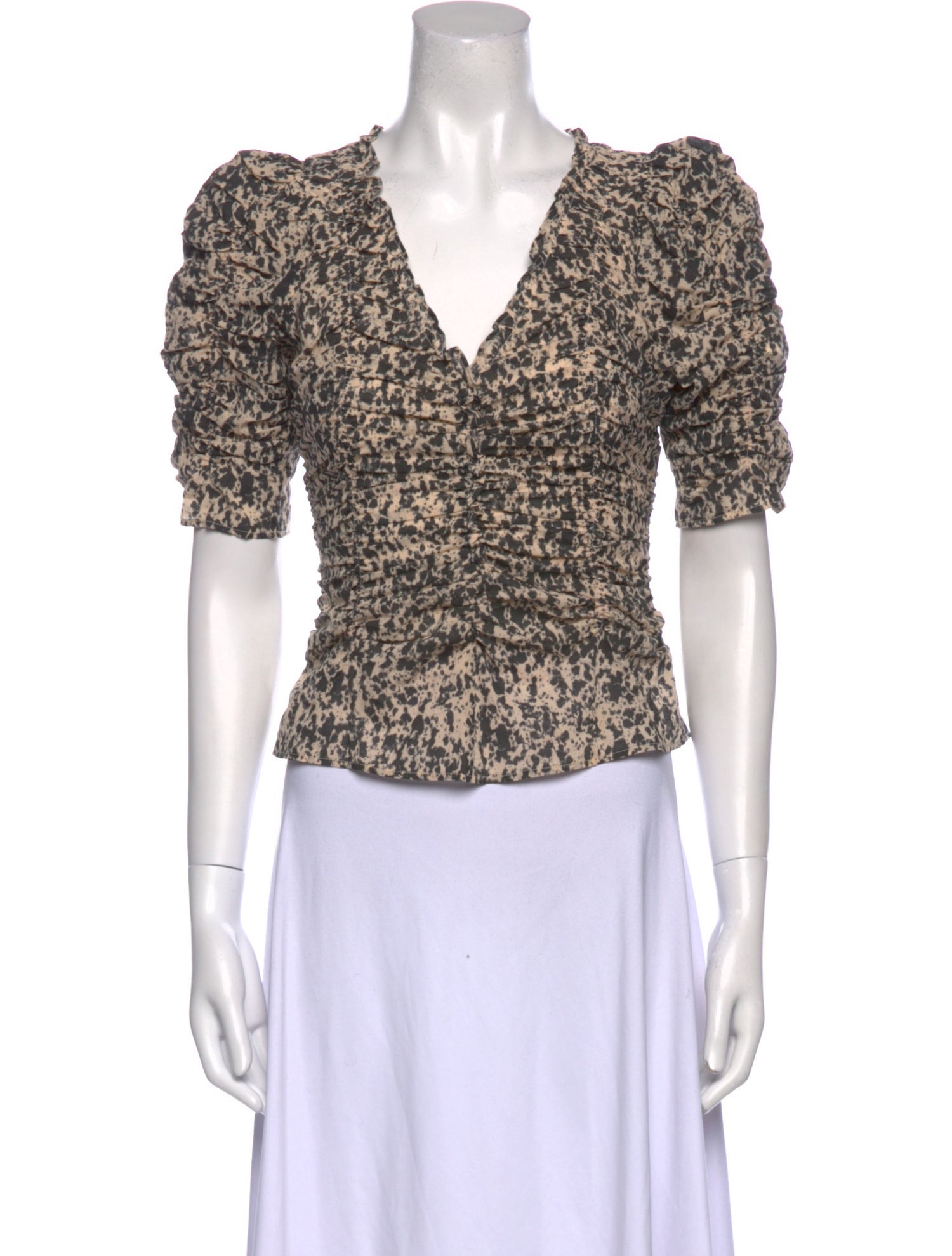 Sea New York Floral Print V-Neck Crop Top