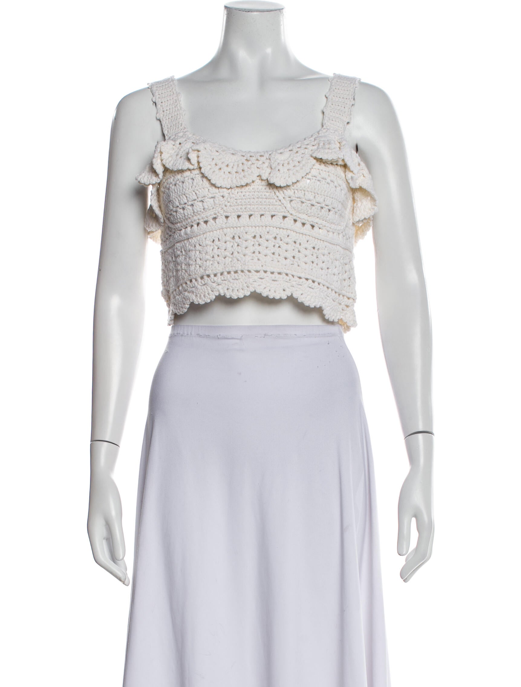 Sea New York Wool Square Neckline Crop Top w/ Tags