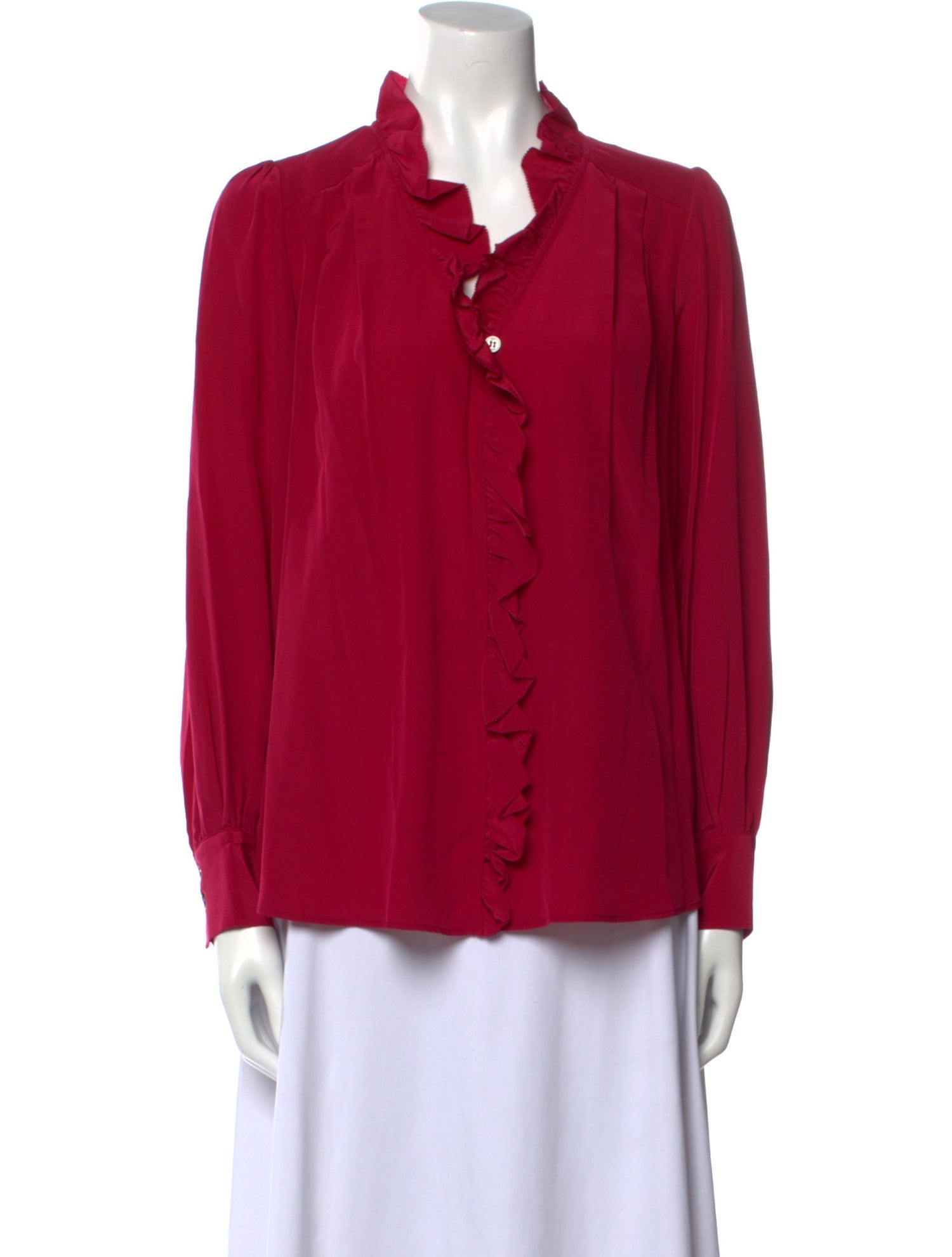 Sea New York Silk Mock Neck Blouse