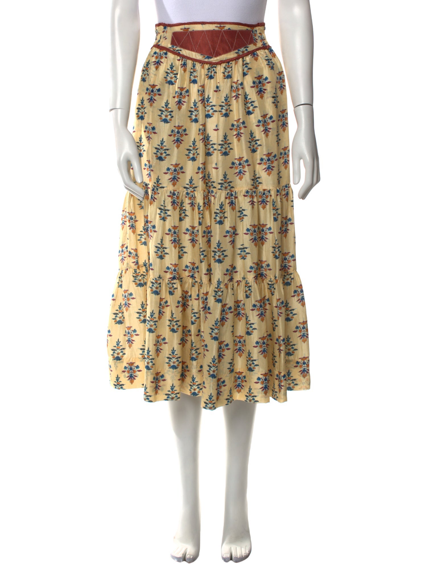 Sea New York Silk Midi Length Skirt